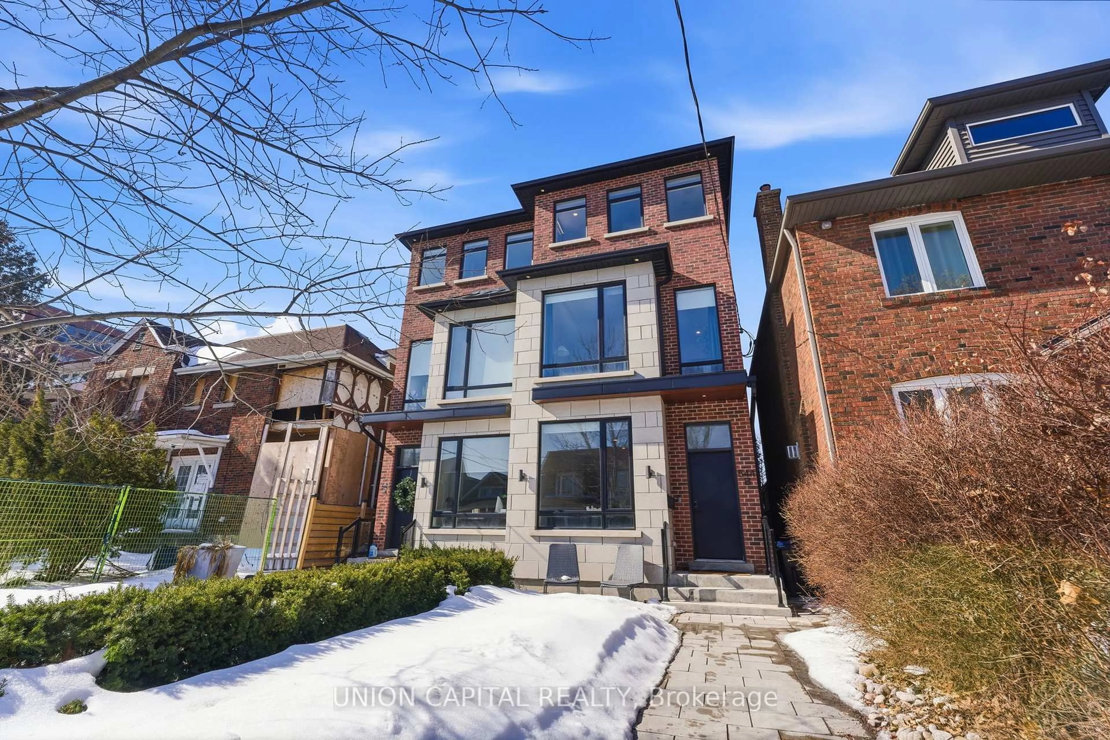 Home with brick exterior material, street for 544B Beresford Ave, Toronto Ontario M6S 3C3
