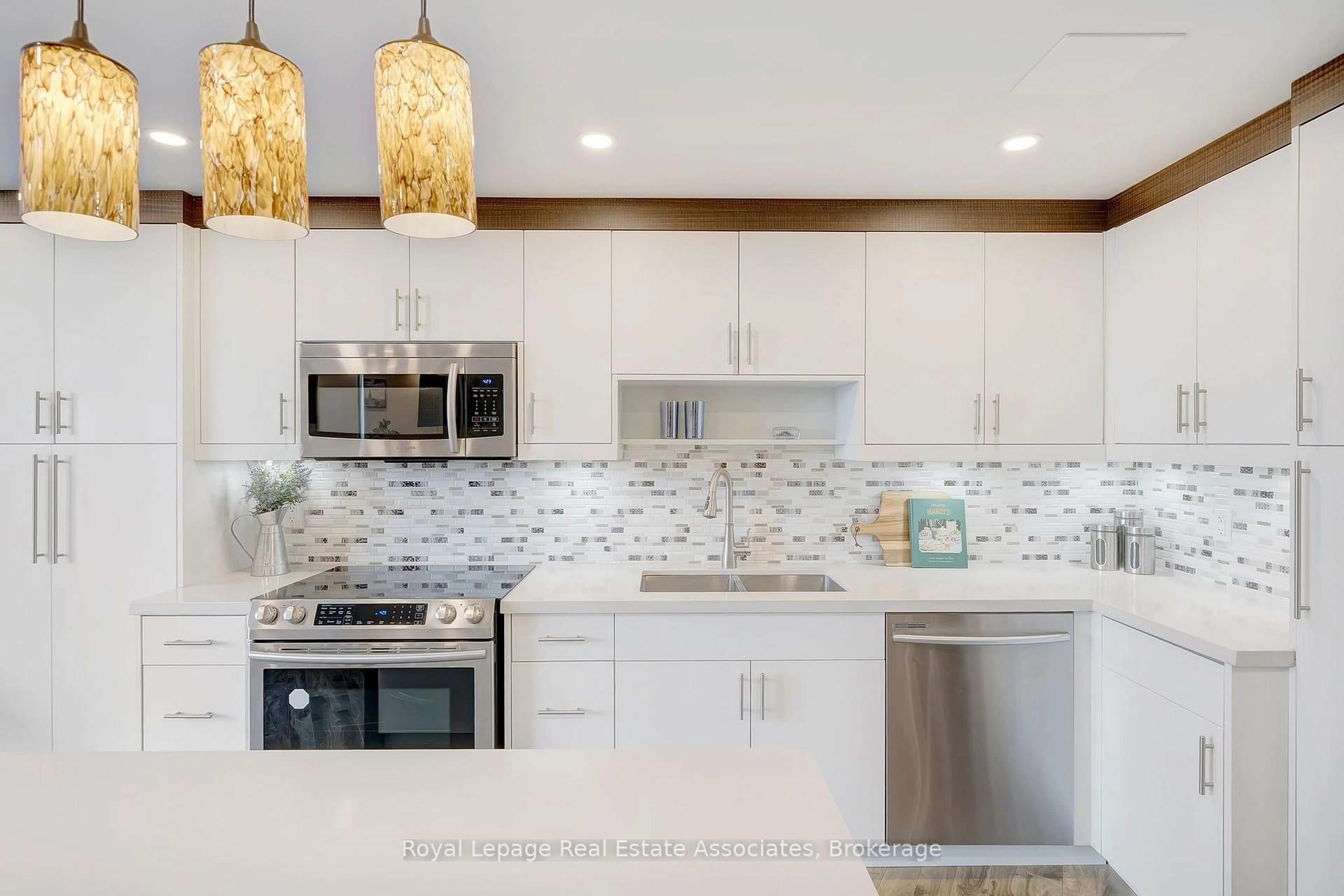 Contemporary kitchen, ceramic/tile floor for 335 Mill Rd #1406, Toronto Ontario M9C 1Y6