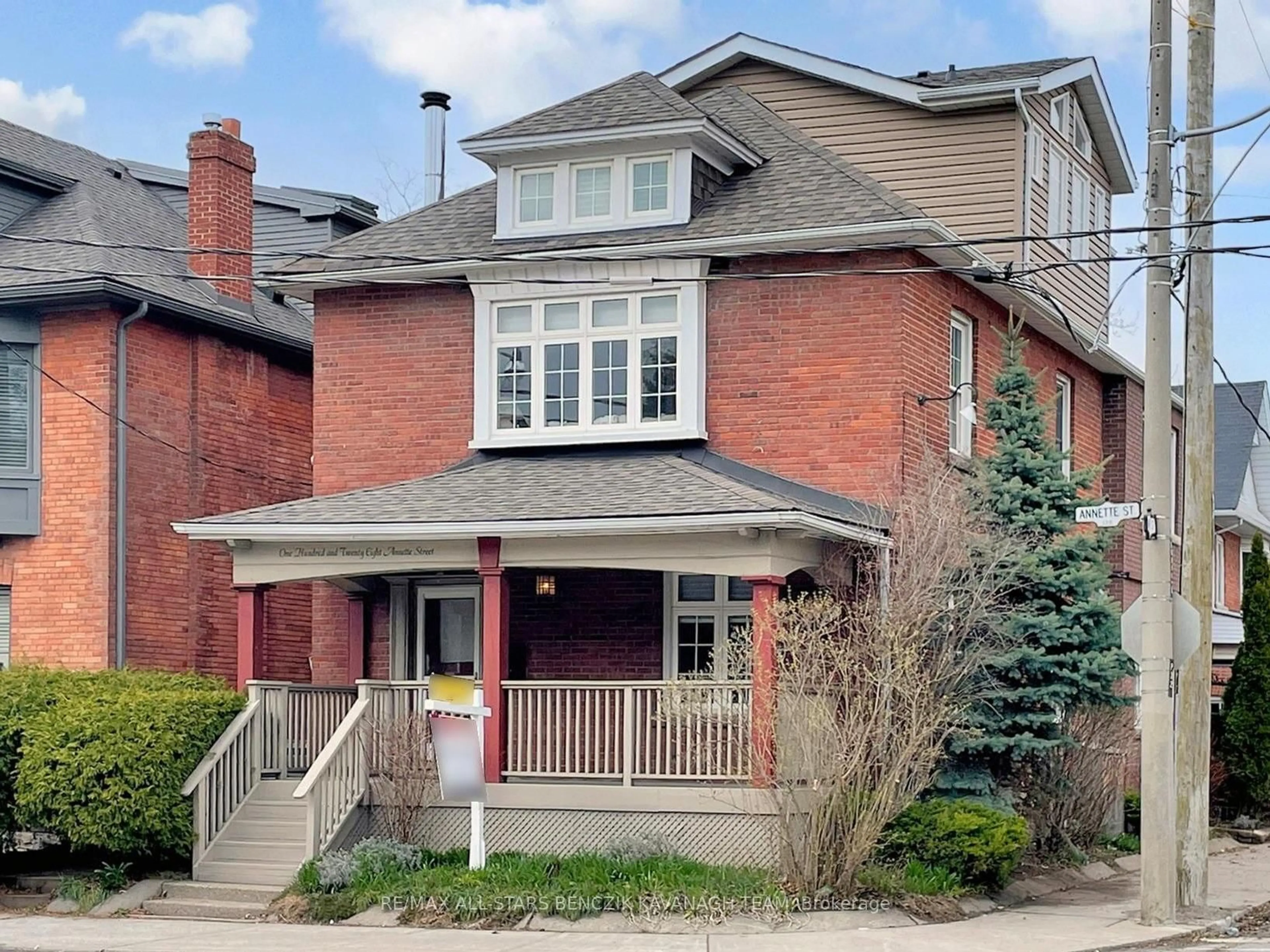 Home with brick exterior material, street for 128 Annette St, Toronto Ontario M6P 1P2