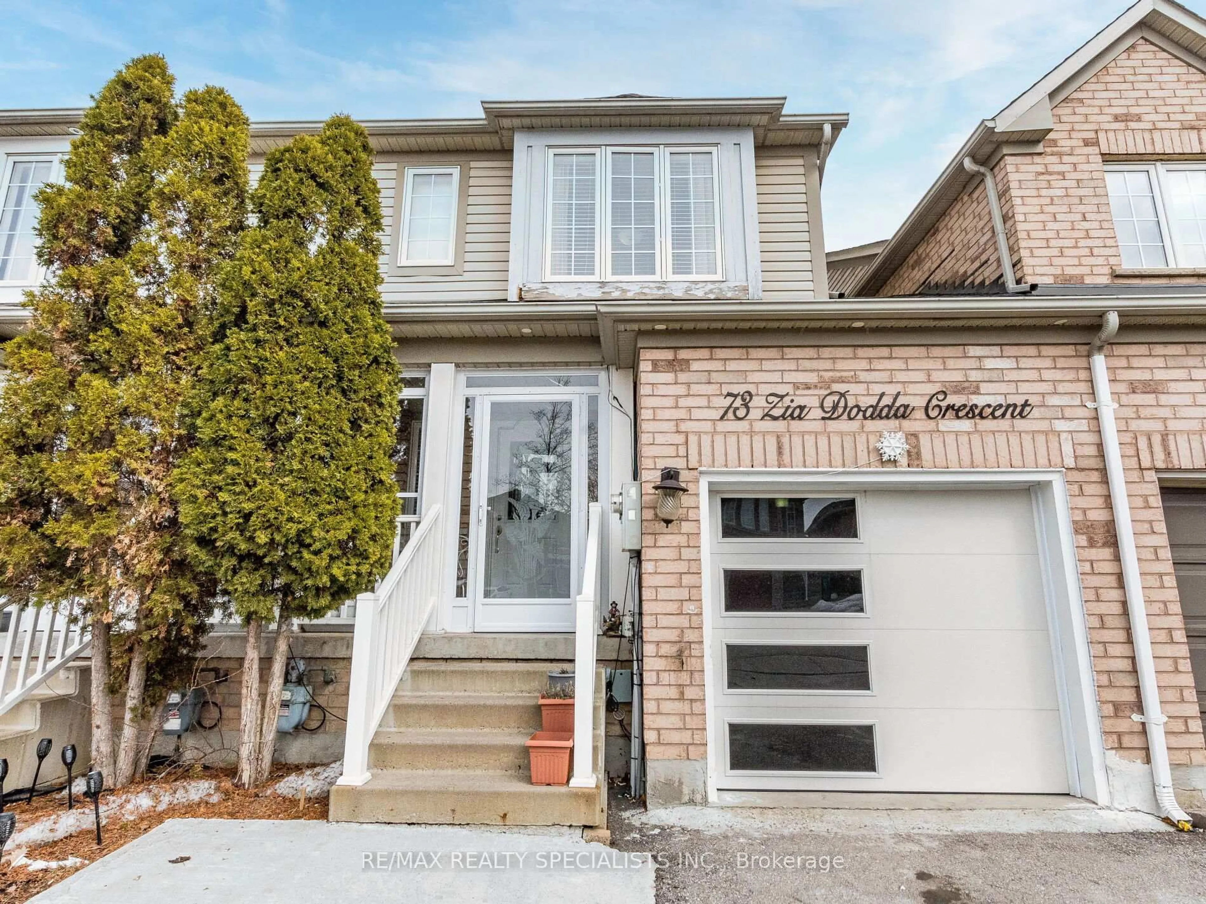 Home with brick exterior material, street for 73 Zia Dodda Cres, Brampton Ontario L6P 1J6