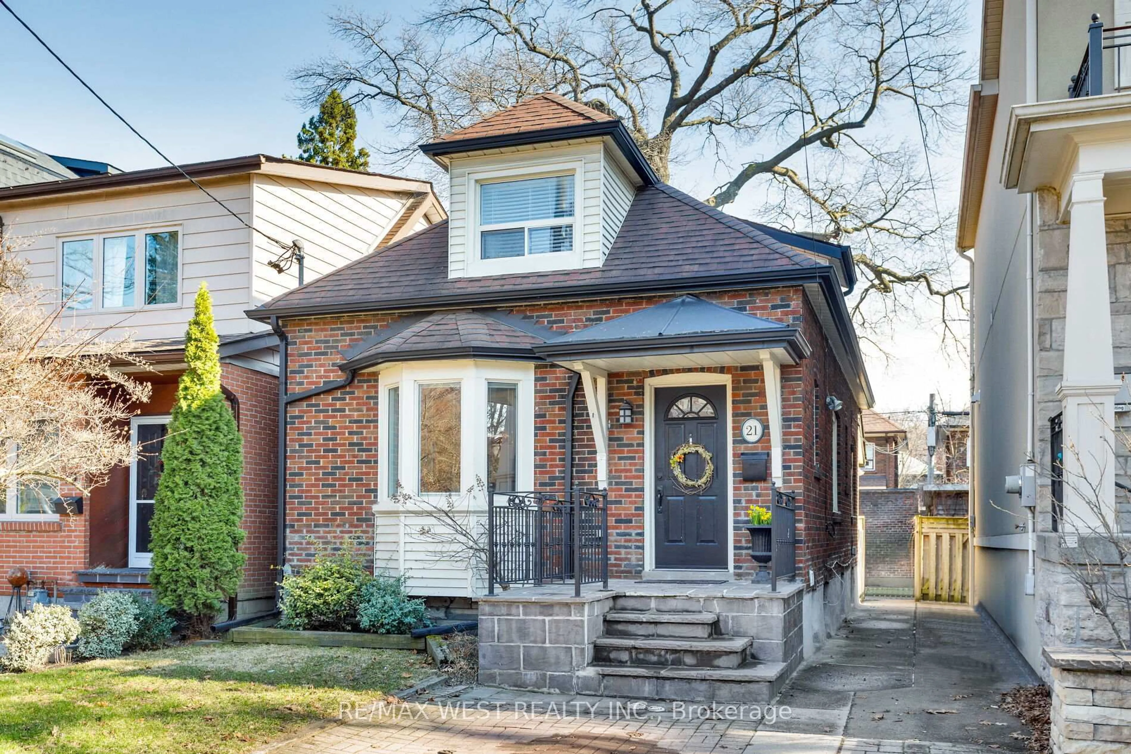 Home with brick exterior material, street for 21 Harshaw Ave, Toronto Ontario M6S 1X9