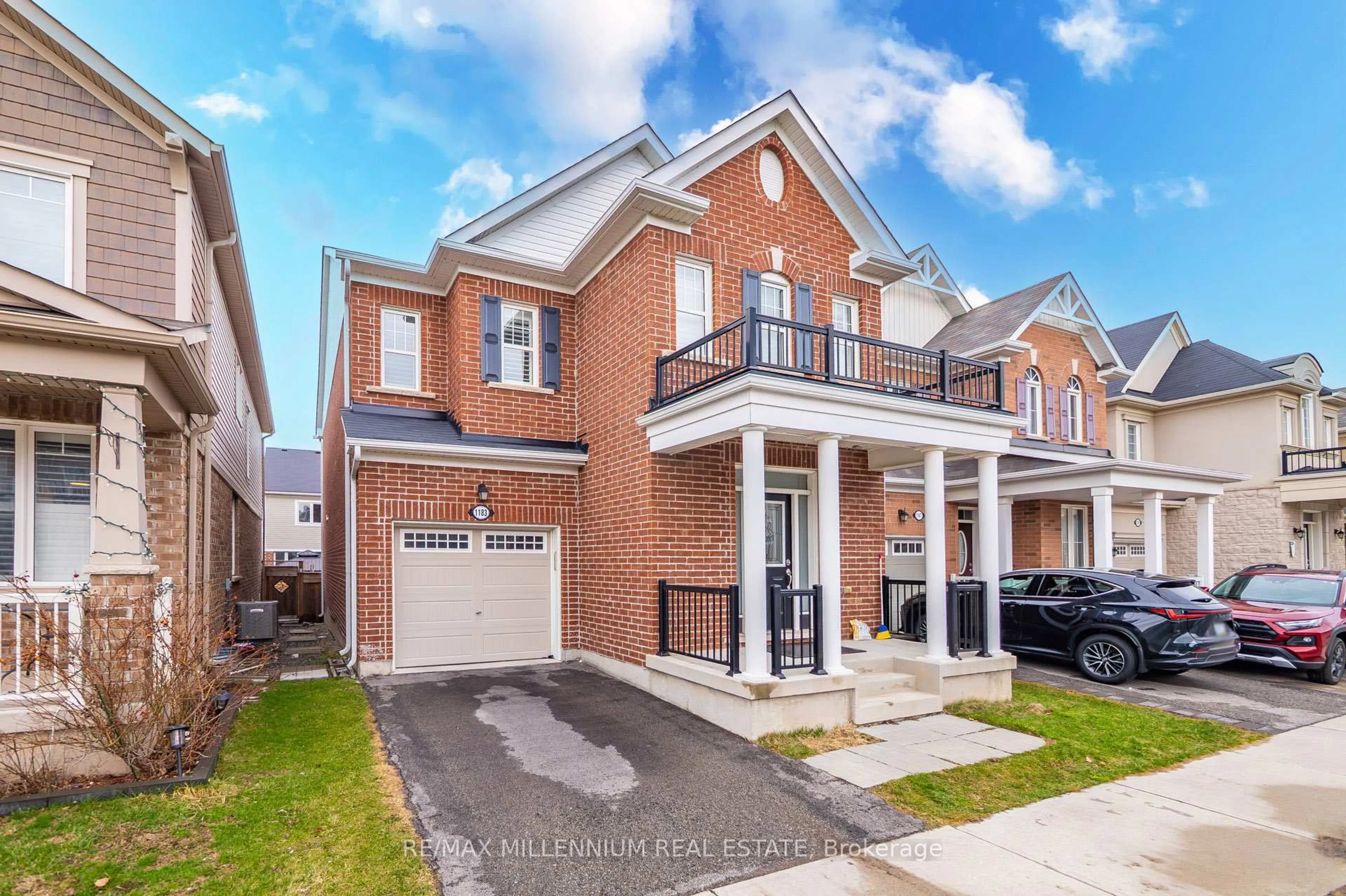 Home with brick exterior material, street for 1183 Leger Way, Milton Ontario L9E 1E5