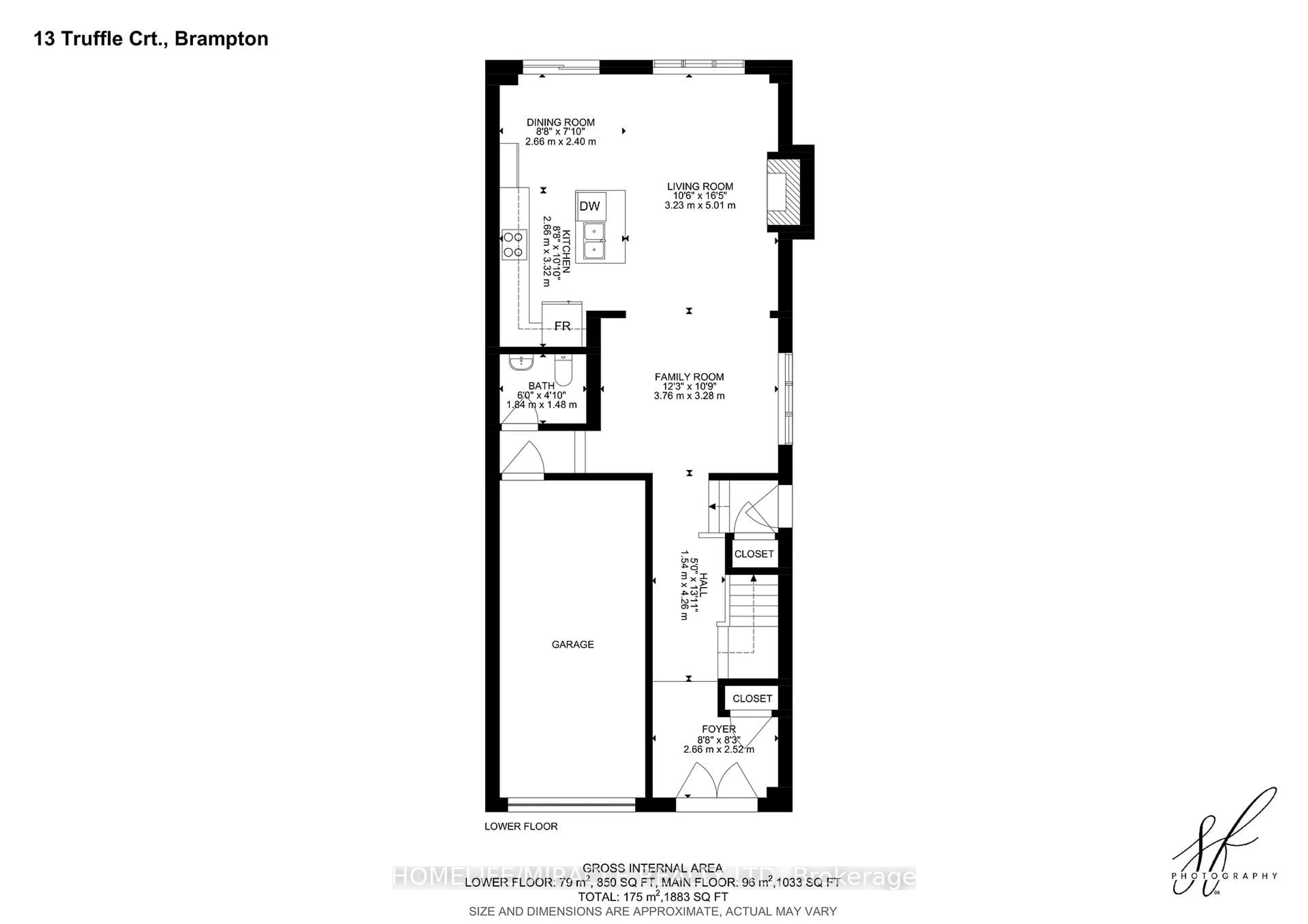 Floor plan for 13 Truffle Crt, Brampton Ontario L7A 5A6