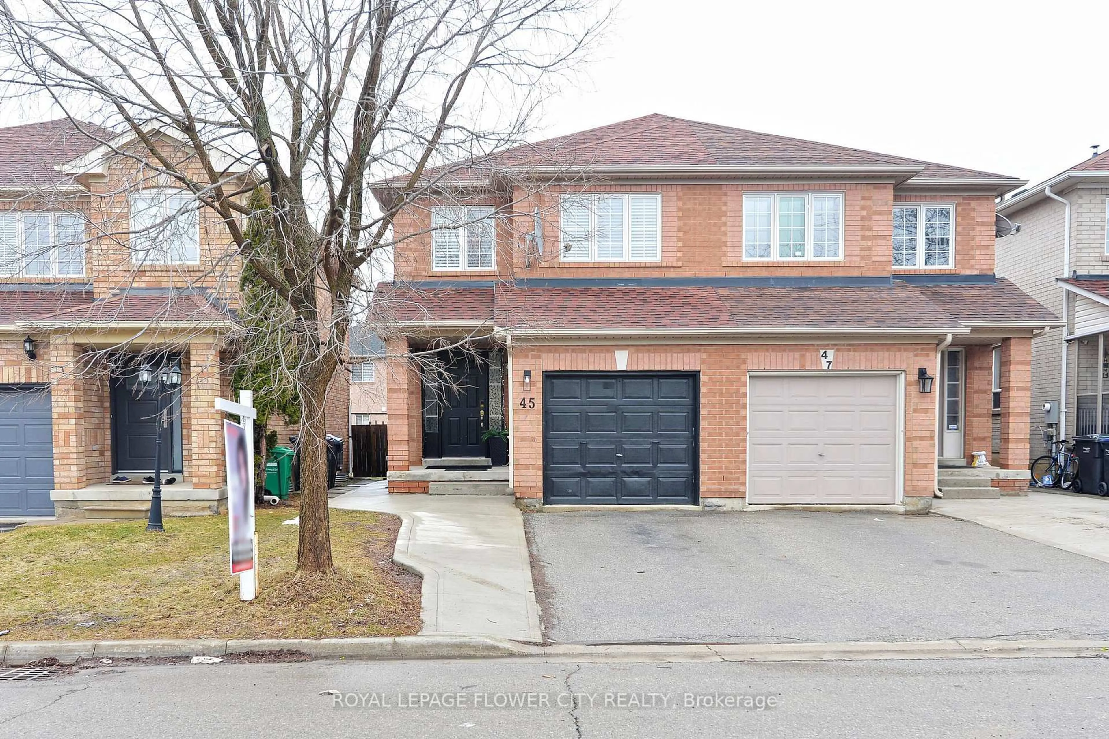 Home with brick exterior material, street for 45 Roadmaster Lane, Brampton Ontario L7A 3A7