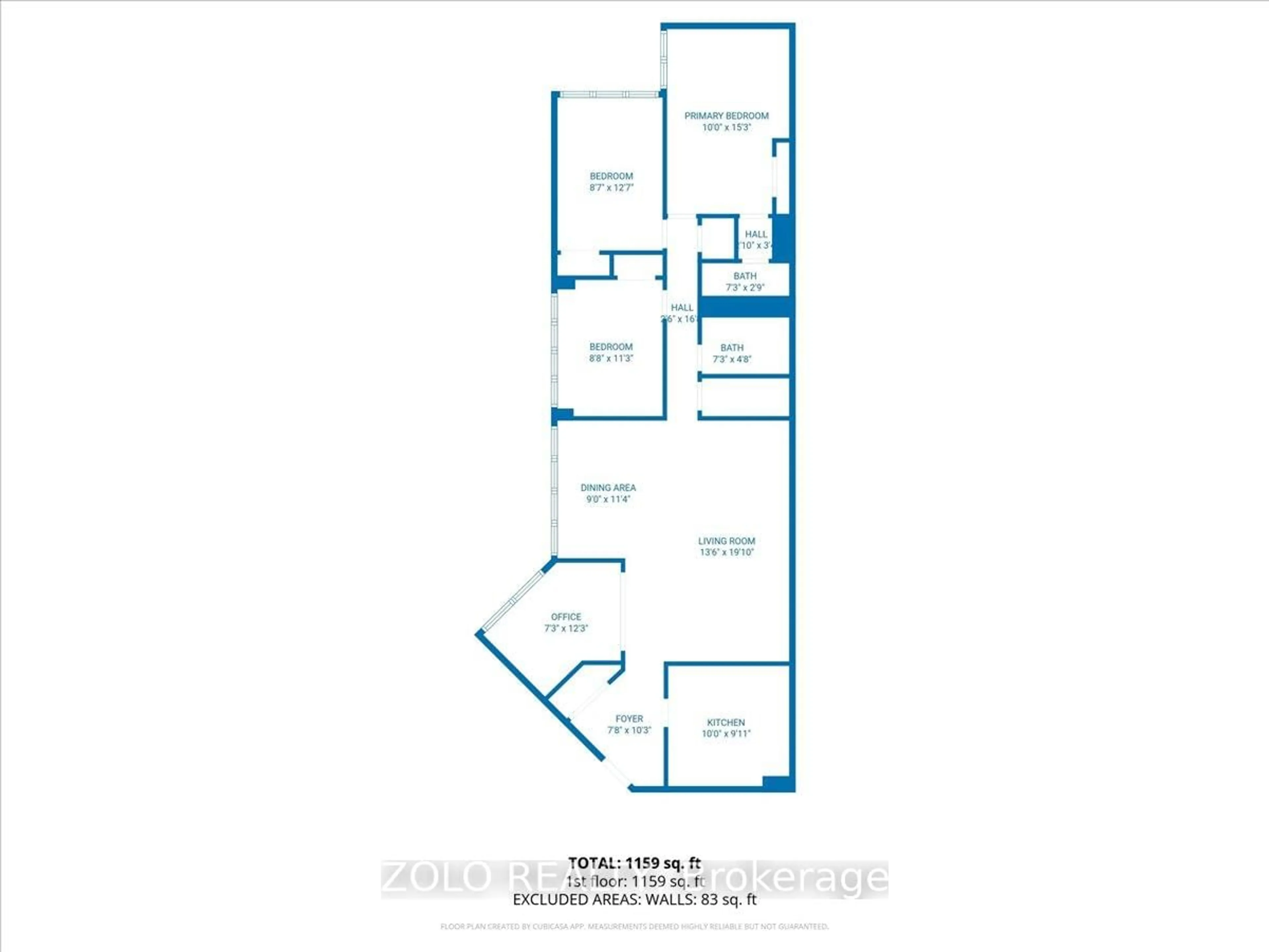Floor plan for 2345 Confederation Pkwy #203, Mississauga Ontario L5B 2H3