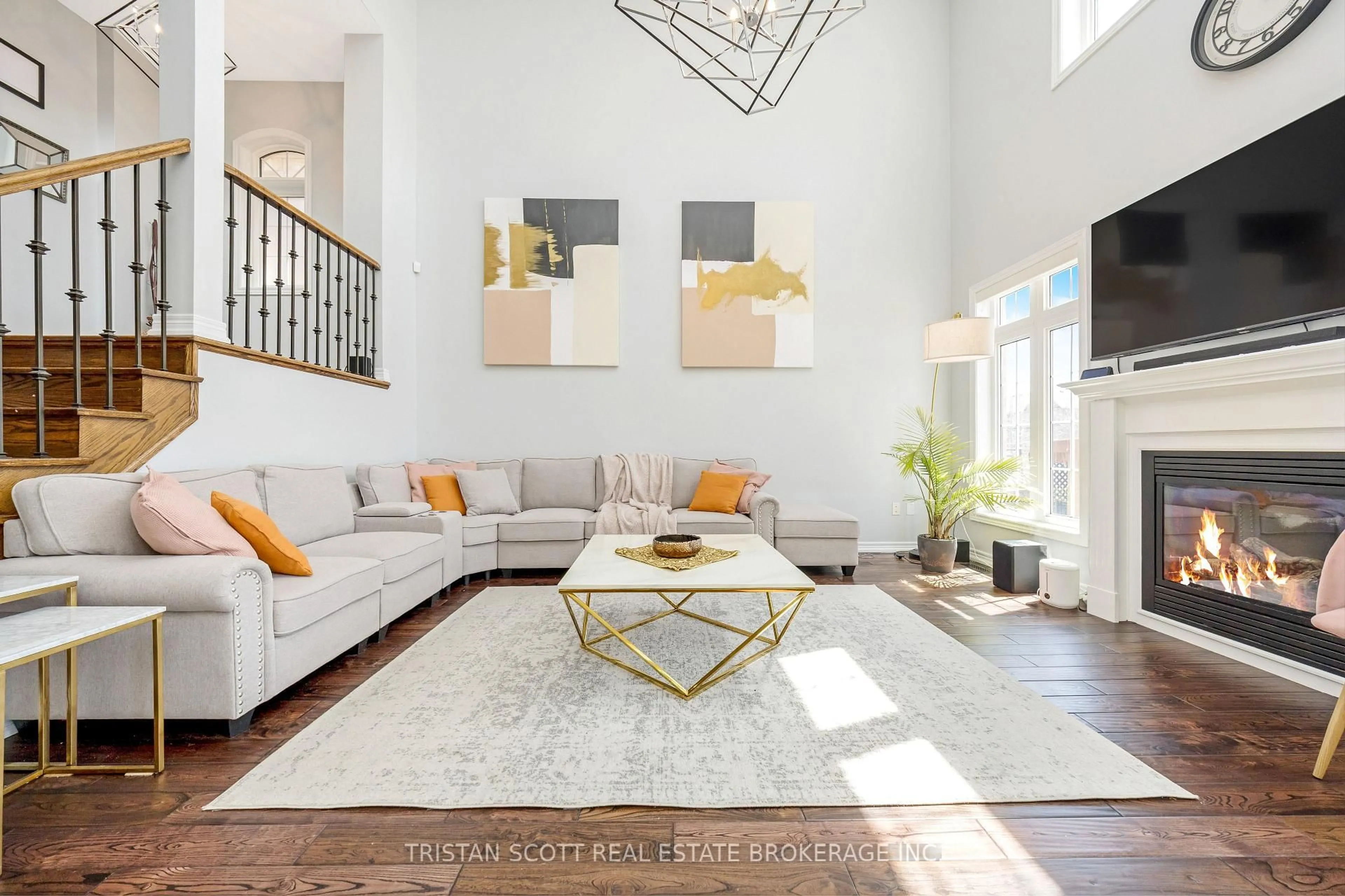 Living room with furniture, unknown for 606 Nairn Circ, Milton Ontario L9T 7X6