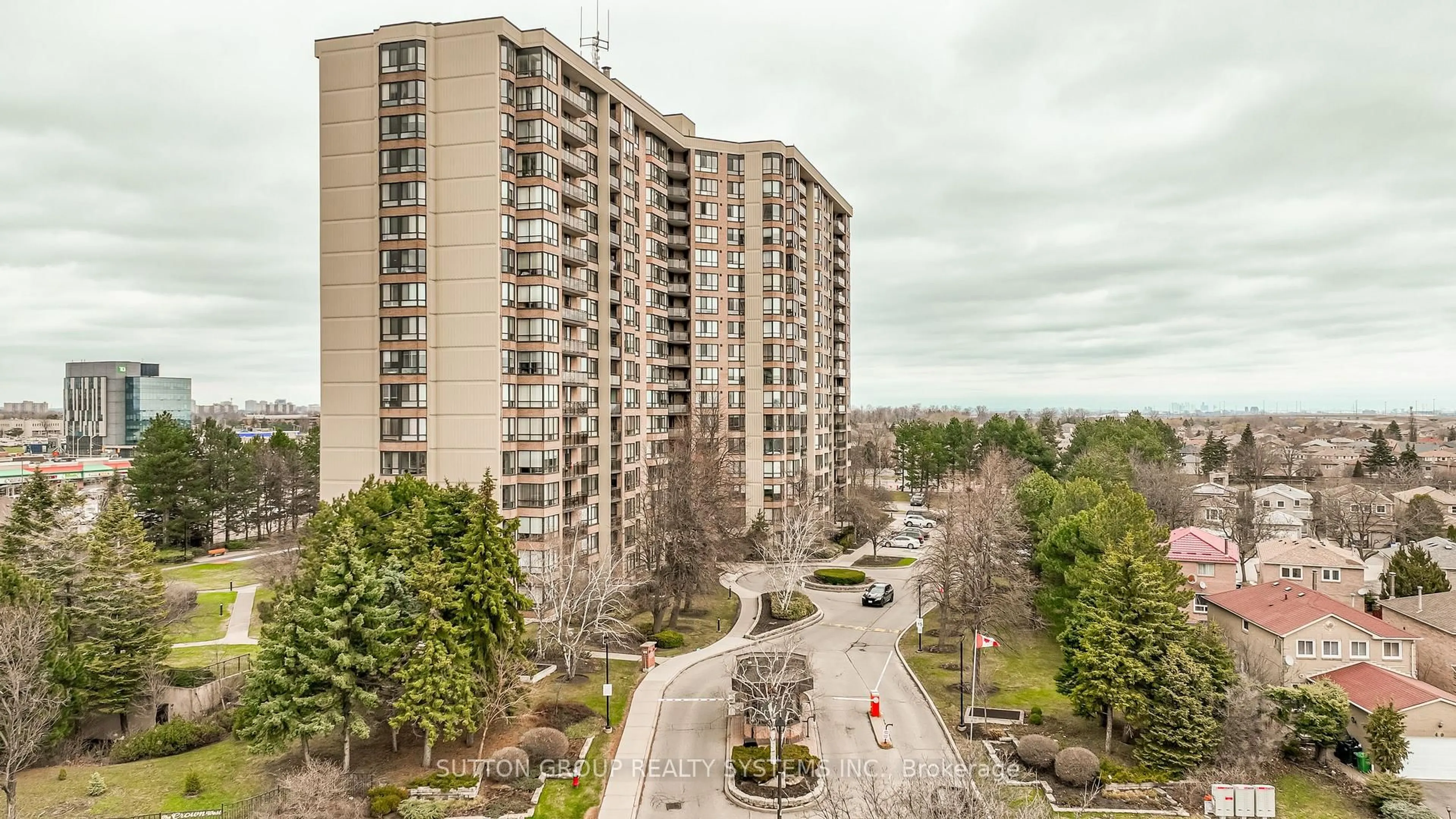 A pic from outside/outdoor area/front of a property/back of a property/a pic from drone, city buildings view from balcony for 20 Cherrytree Dr ##802, Brampton Ontario L6Y 3V1
