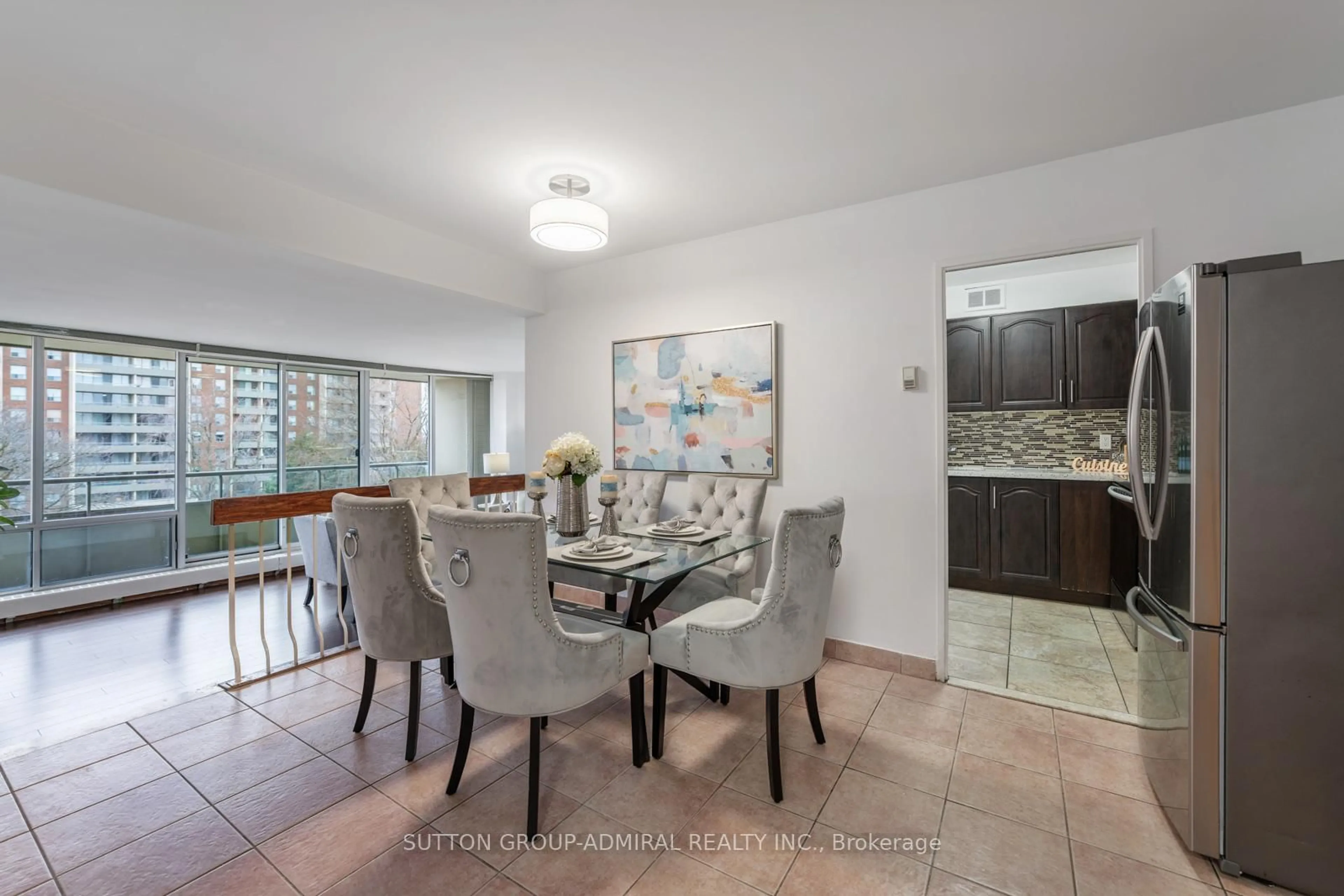 Dining room, ceramic/tile floor for 1 Four Winds Dr #508, Toronto Ontario M3J 2T1