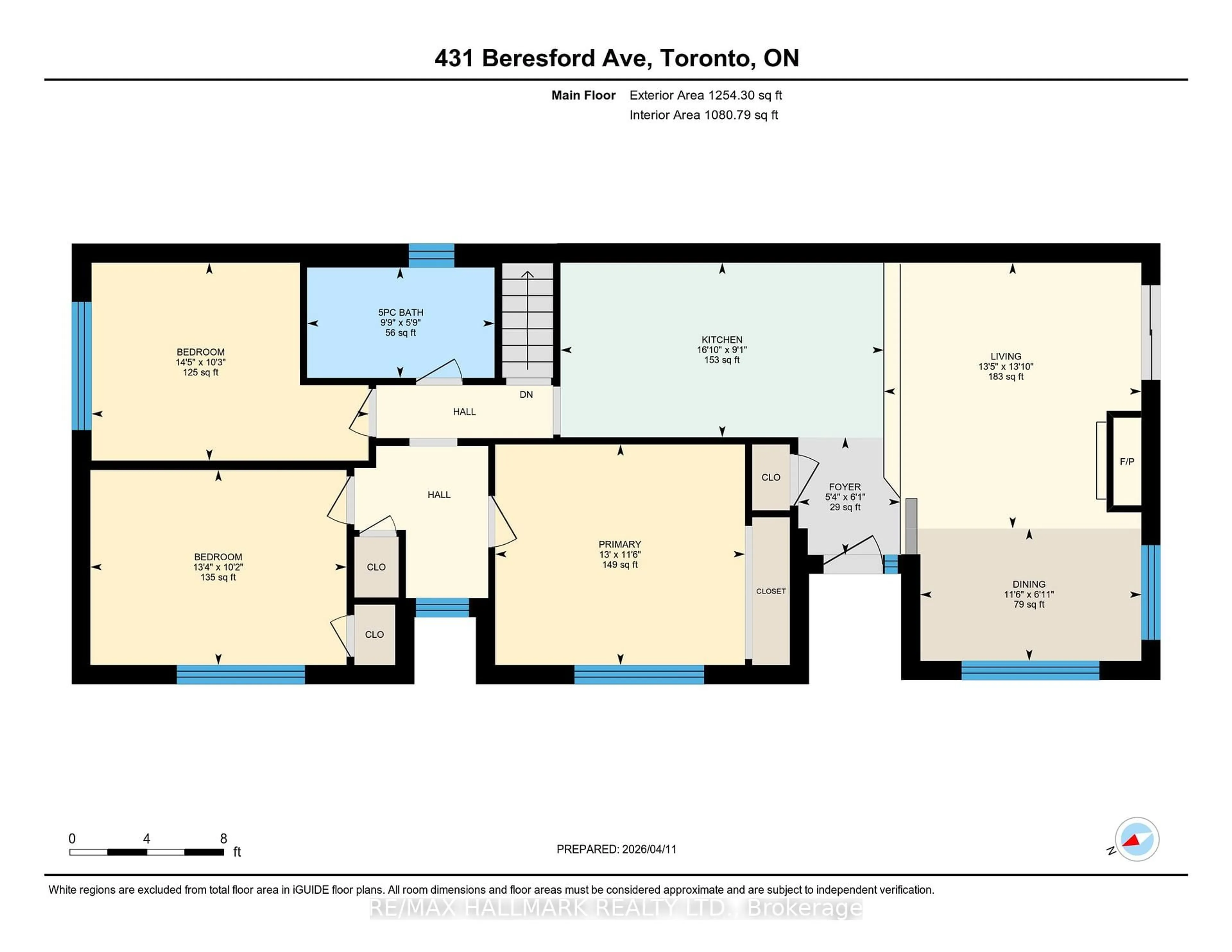 Floor plan for 431 Beresford Ave, Toronto Ontario M6S 3B6