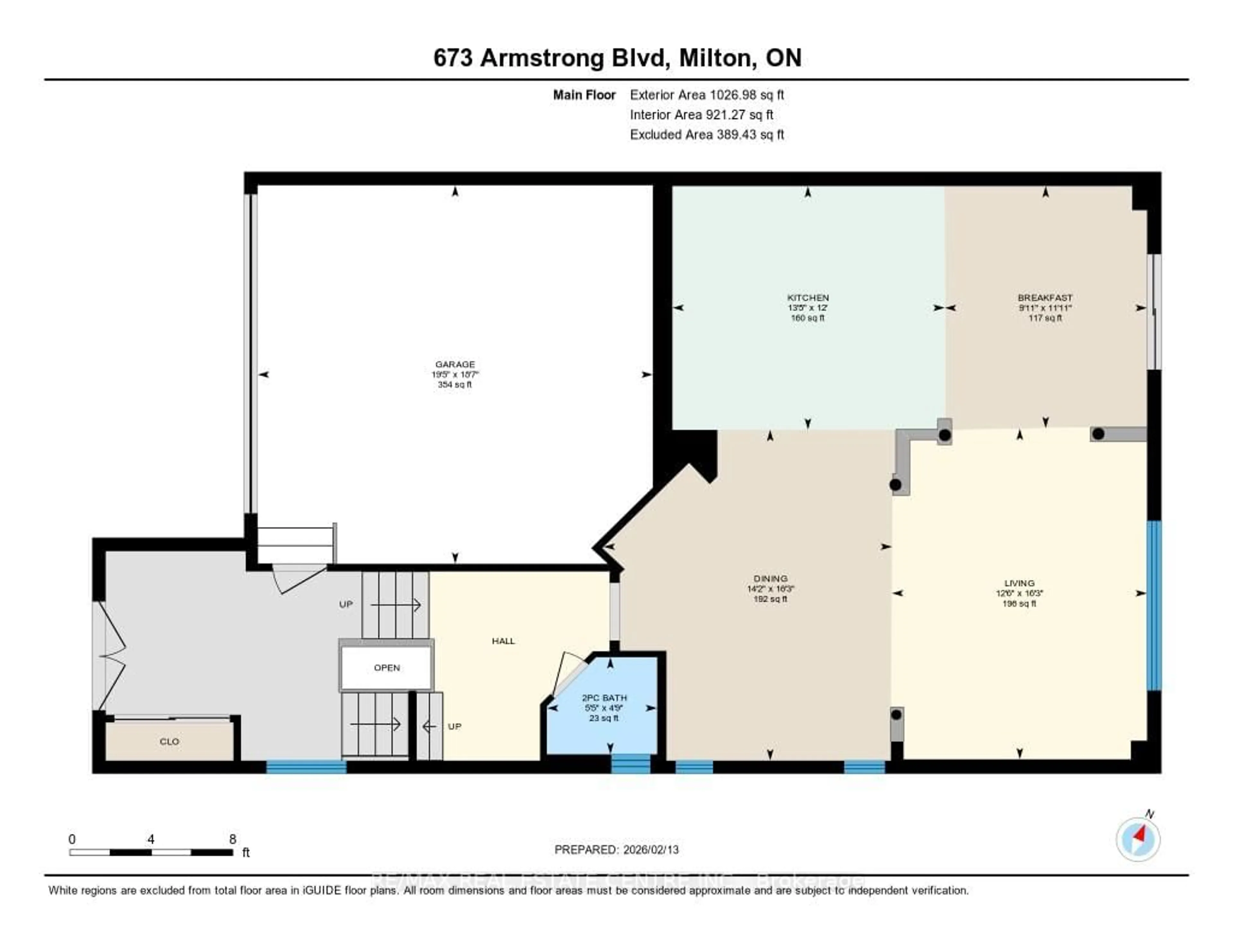 Floor plan for 673 Armstrong Blvd, Milton Ontario L9T 0H4