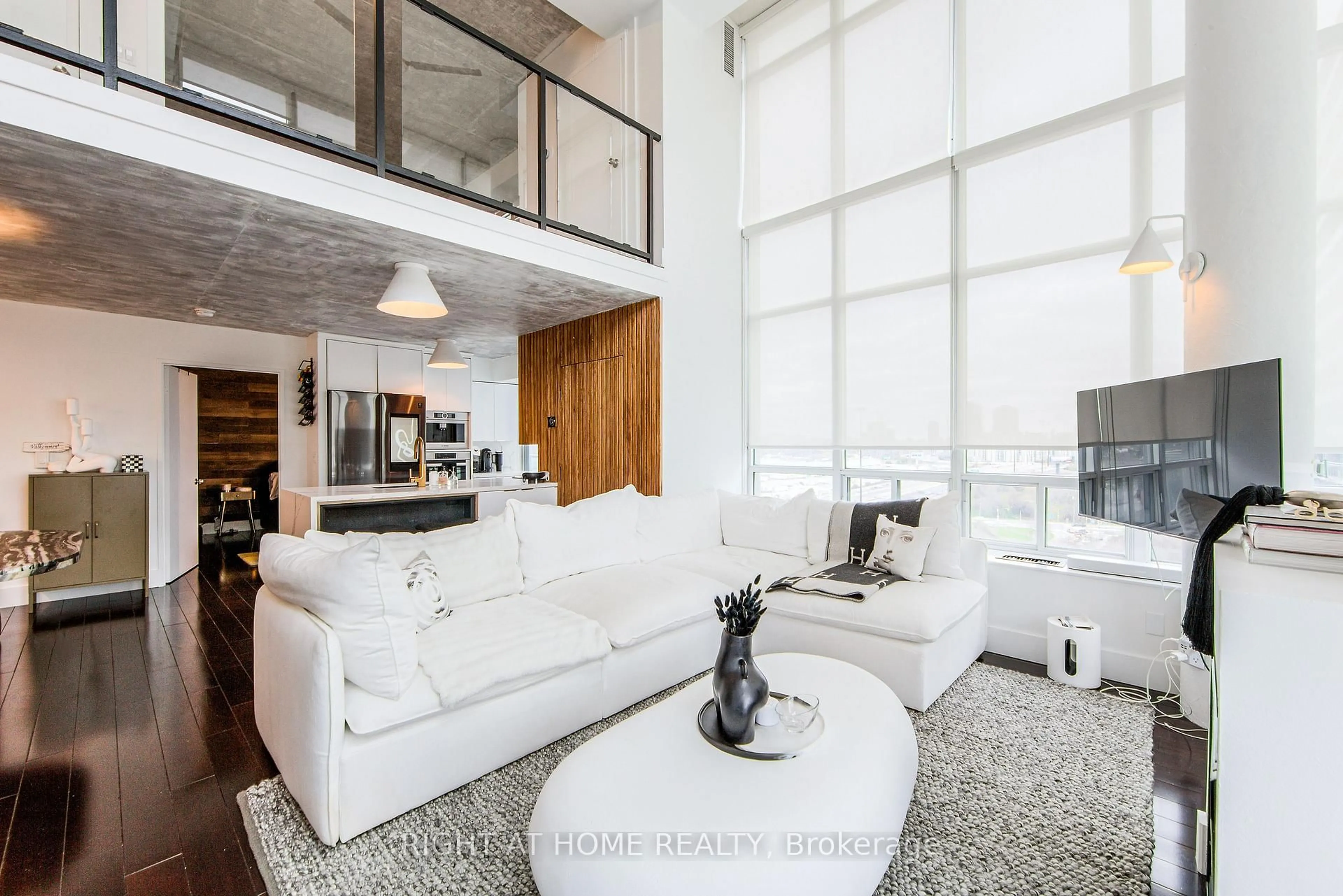 Living room with furniture, unknown for 250 Manitoba St #728, Toronto Ontario M8Y 4G8