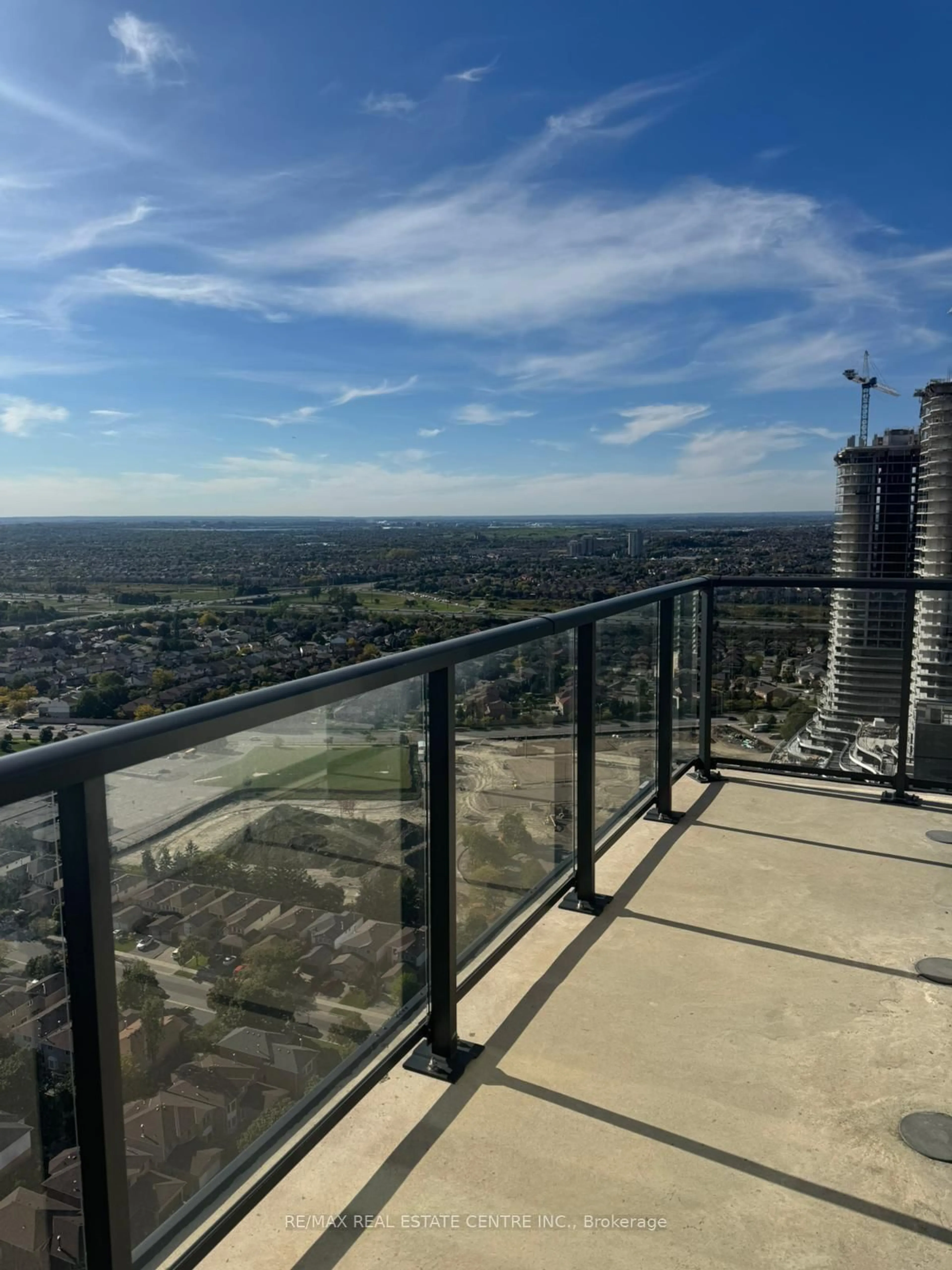 Balcony in the apartment, city buildings view from balcony for 4055 Parkside Village Dr #PH1, Mississauga Ontario L5B 0K8