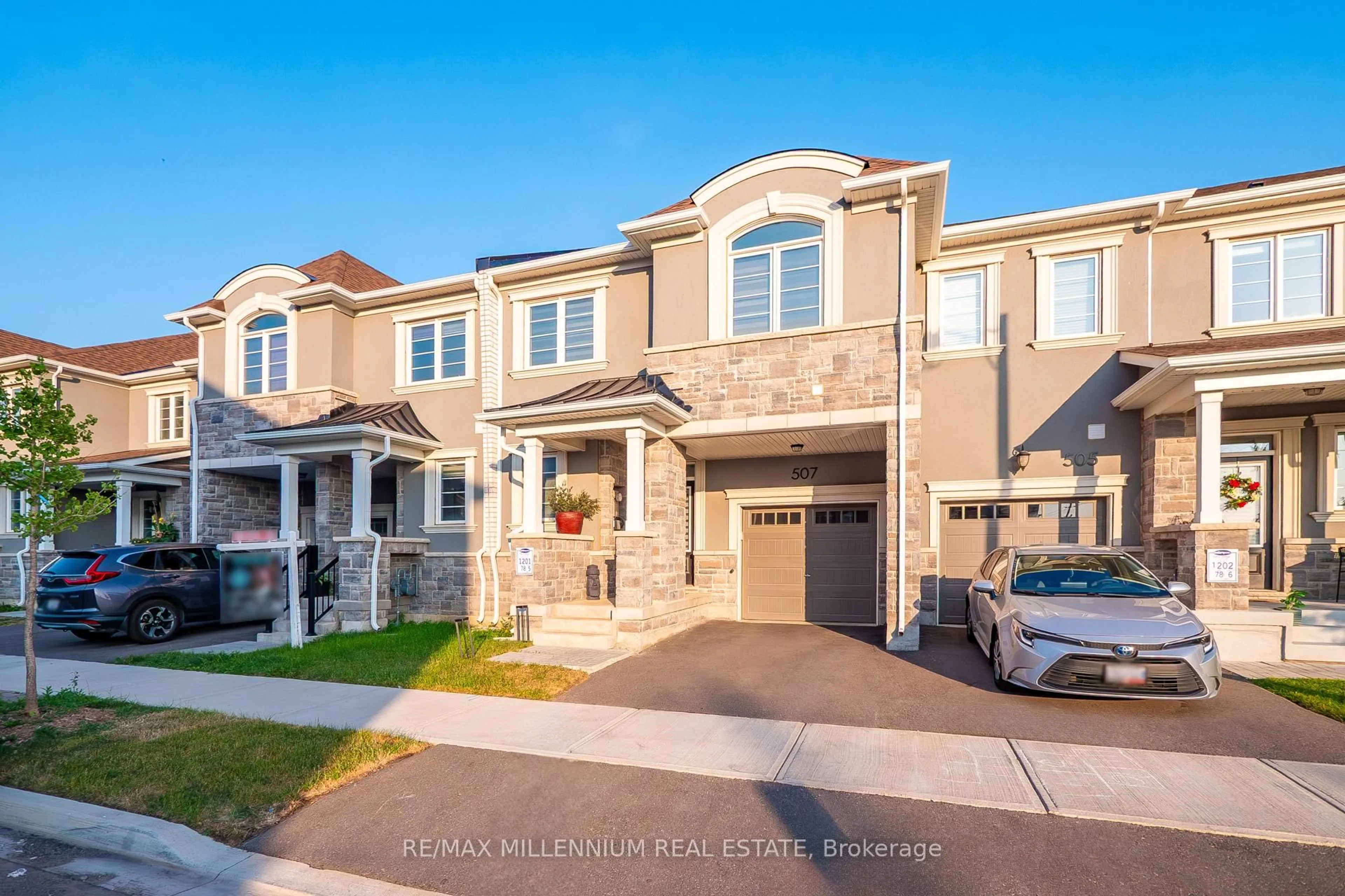 Home with brick exterior material, street for 507 Bellflower Crt, Milton Ontario L9E 1W5