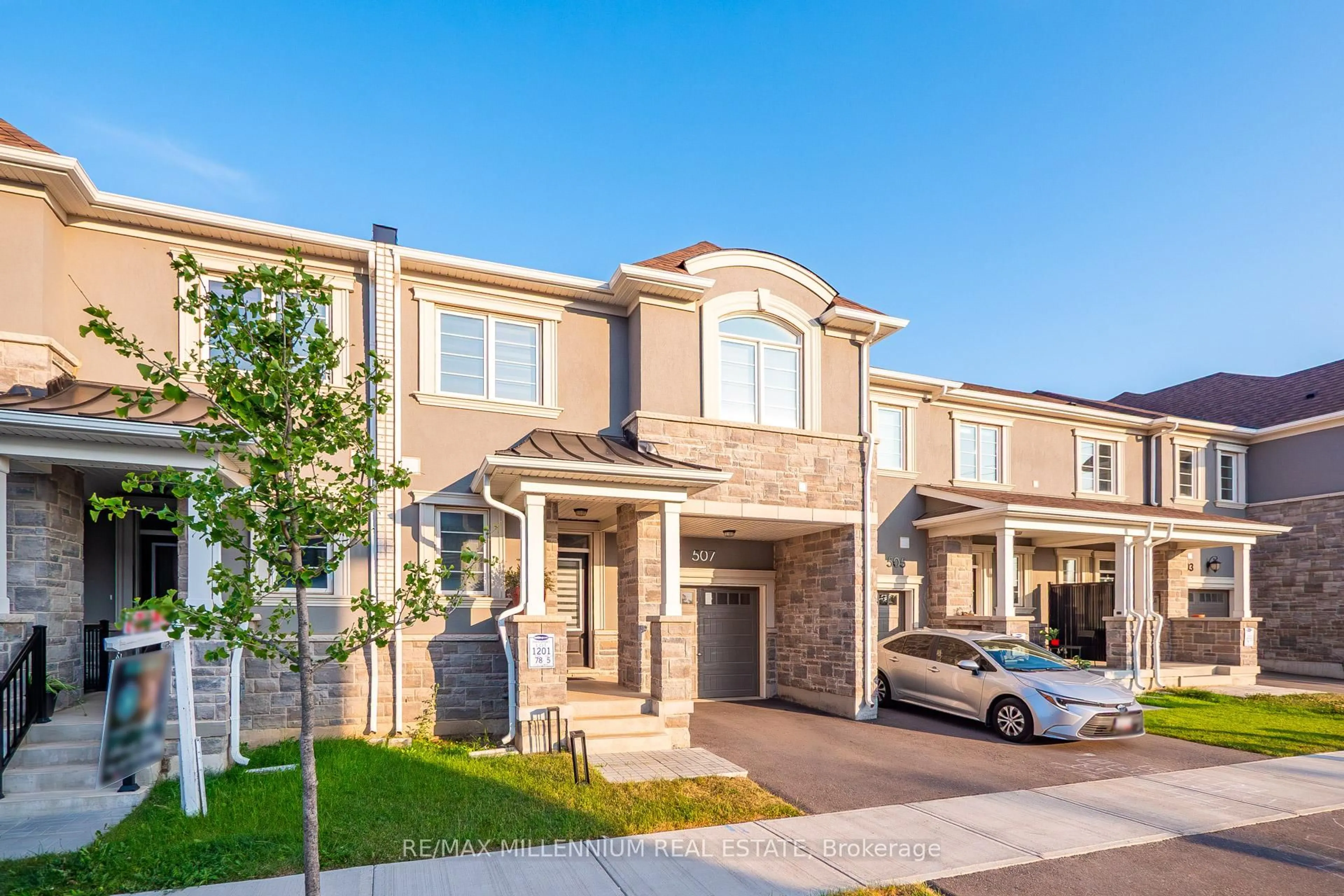 Home with brick exterior material, street for 507 Bellflower Crt, Milton Ontario L9E 1W5