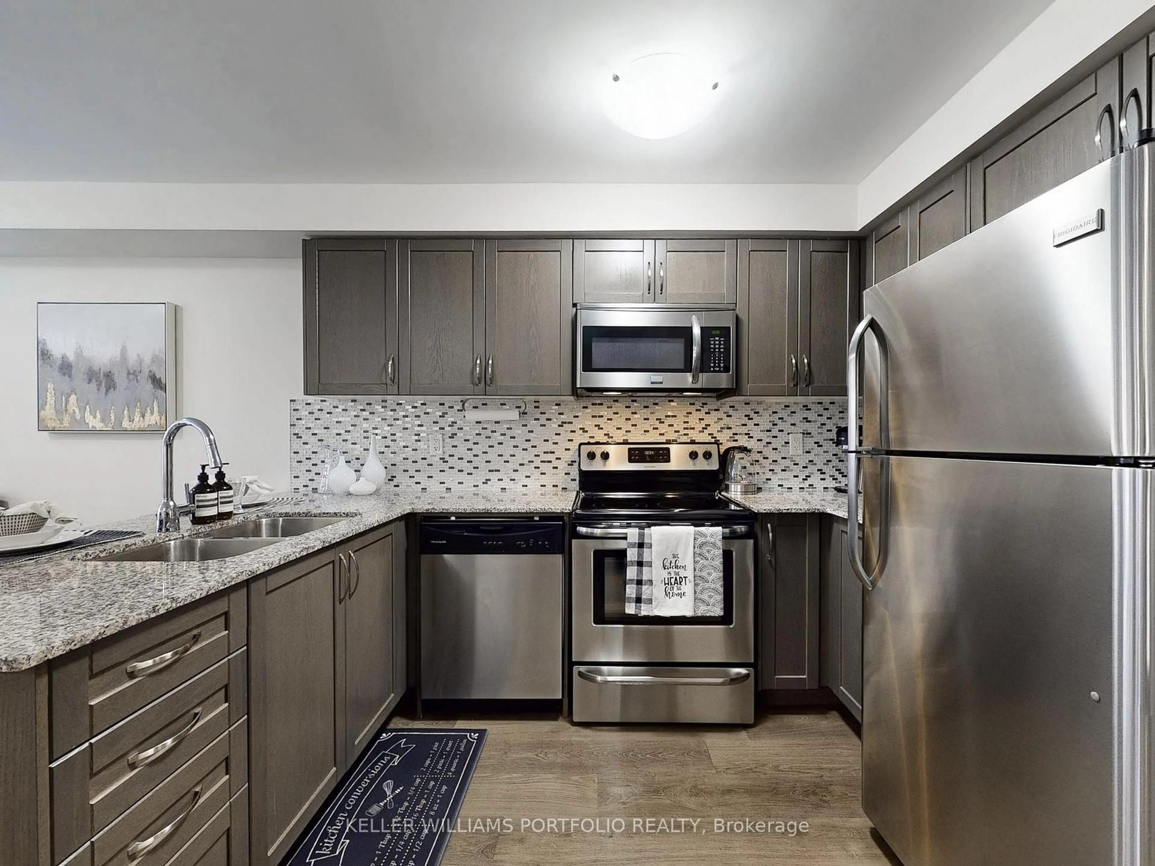 Standard kitchen, ceramic/tile floor for 252 Royal York Rd #212, Toronto Ontario M8V 1Y8