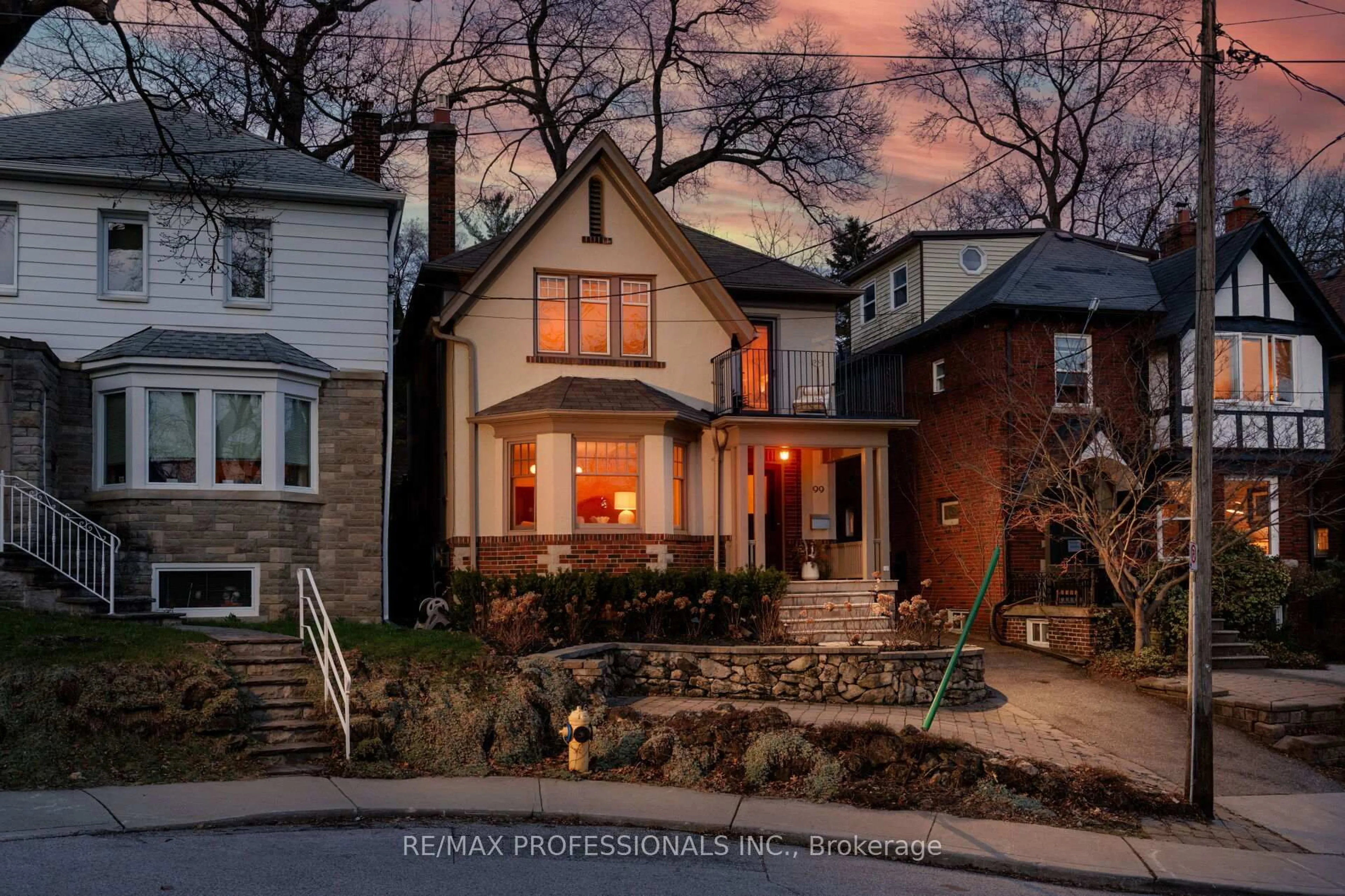 Home with brick exterior material, street for 99 Riverview Gdns, Toronto Ontario M6S 4E7