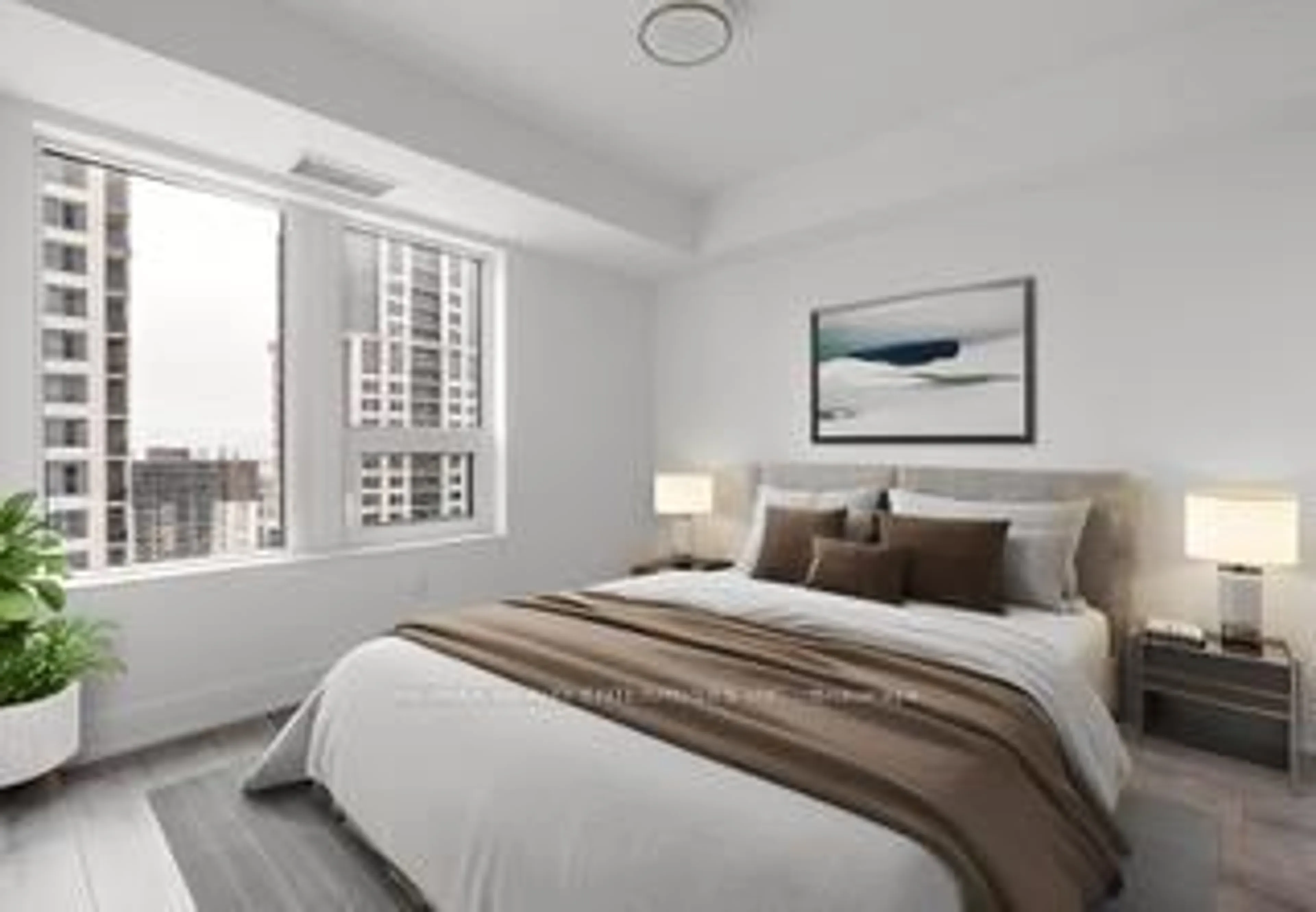 Bedroom with bed, unknown for 10 Eva Rd #1701, Toronto Ontario M9C 1E8