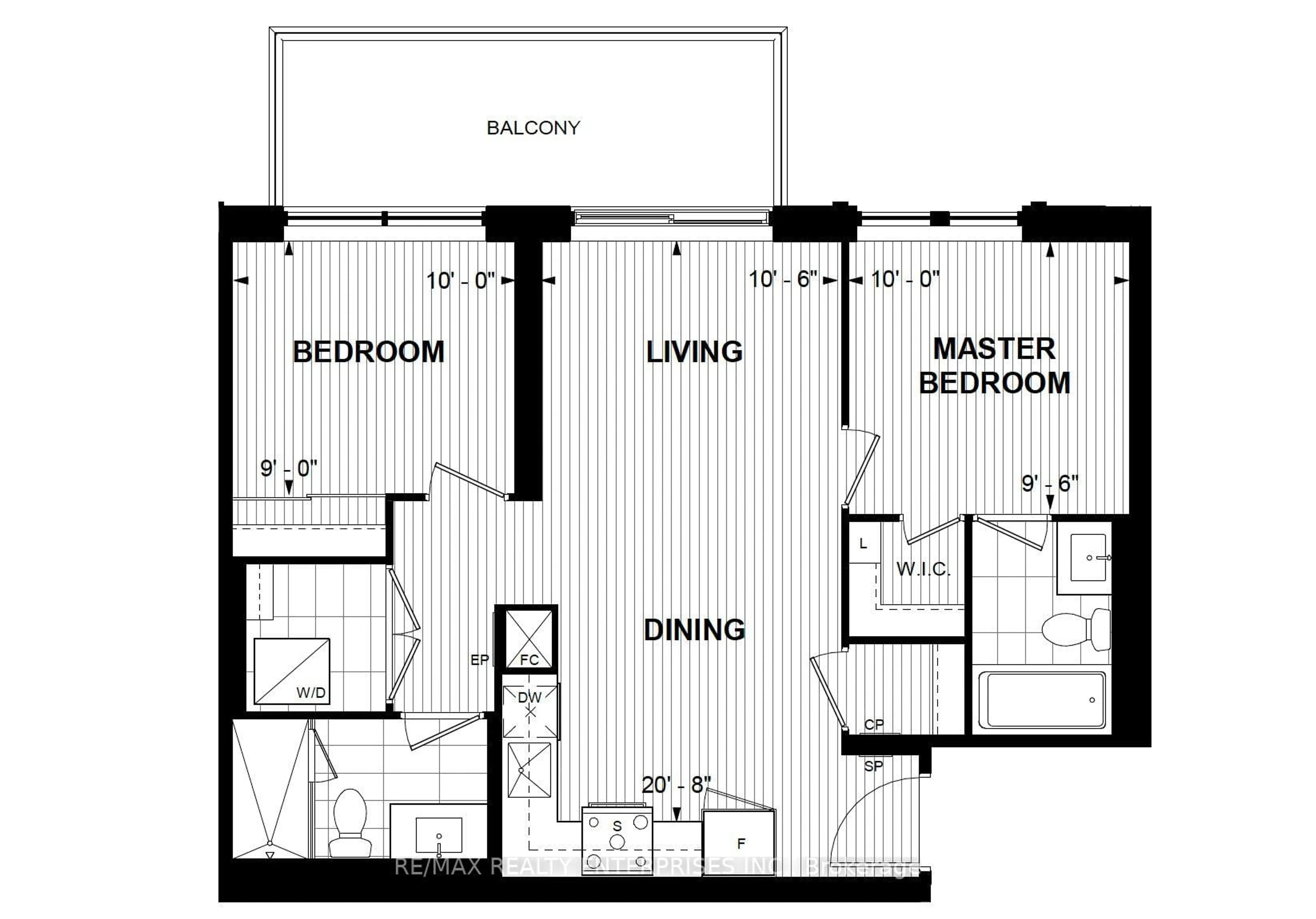 Floor plan for 10 Eva Rd #1701, Toronto Ontario M9C 1E8