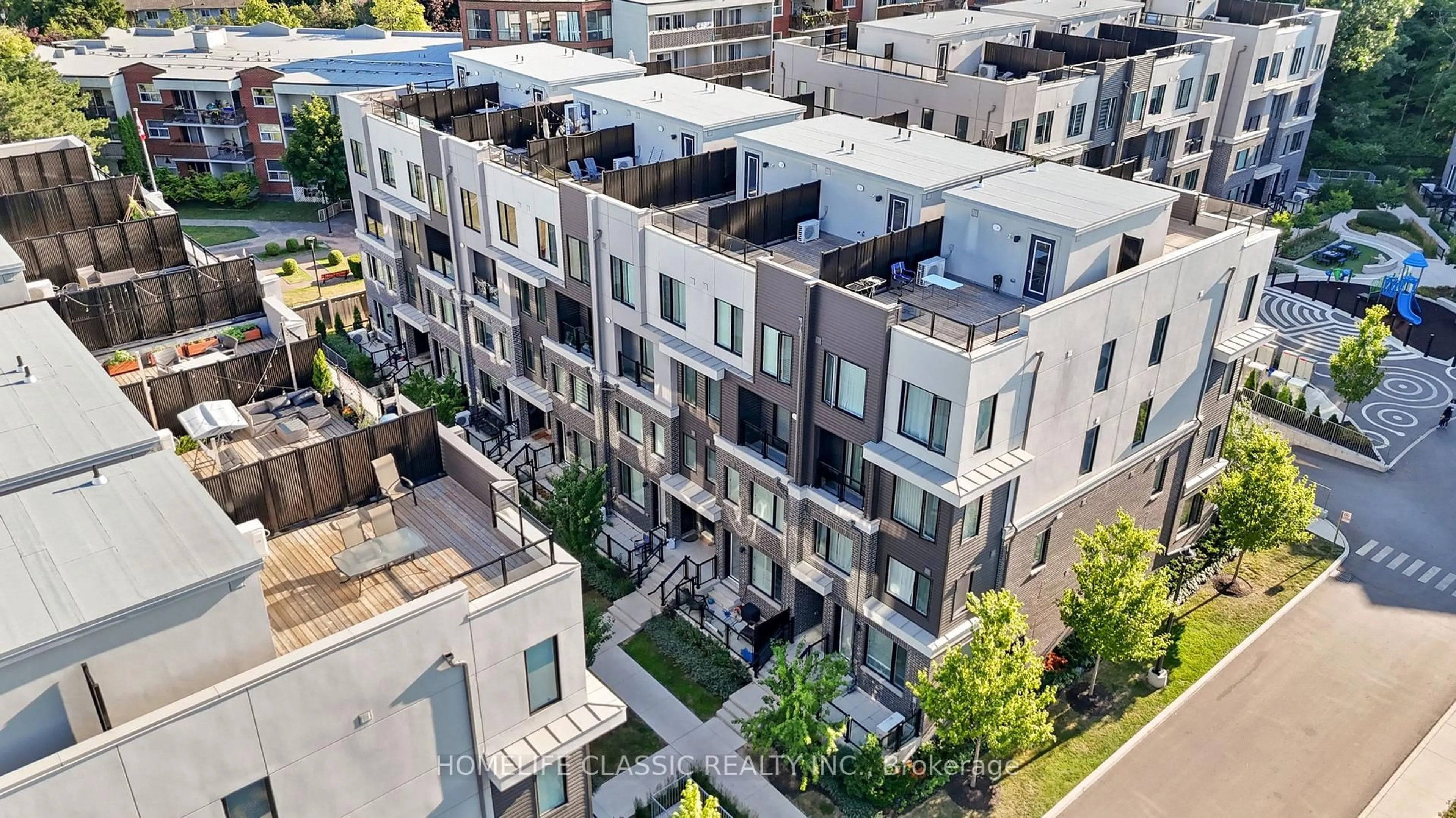 A pic from outside/outdoor area/front of a property/back of a property/a pic from drone, city buildings view from balcony for 3476 Widdicombe Way #9, Mississauga Ontario L5L 2M5