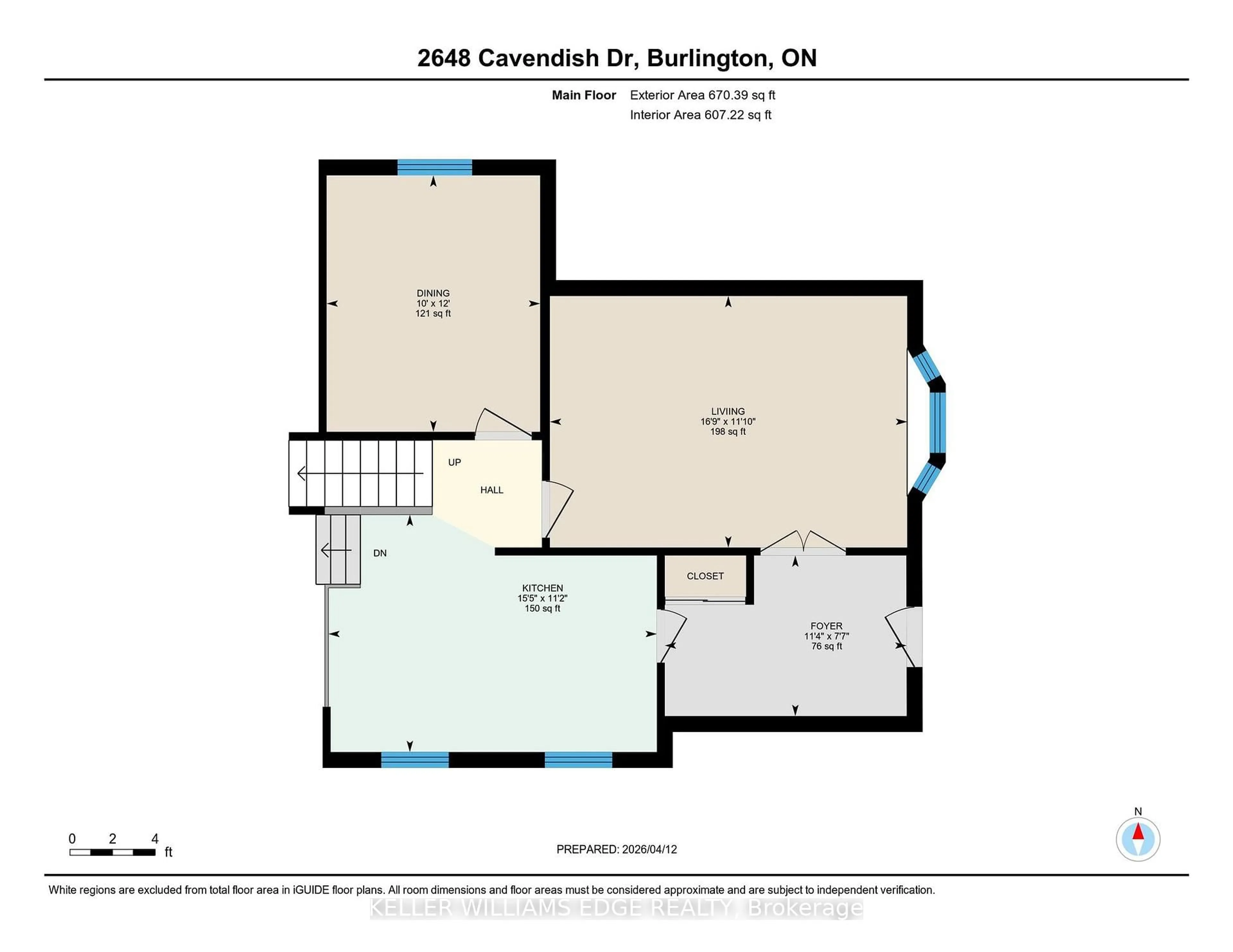 Floor plan for 2648 Cavendish Dr, Burlington Ontario L7P 3V7