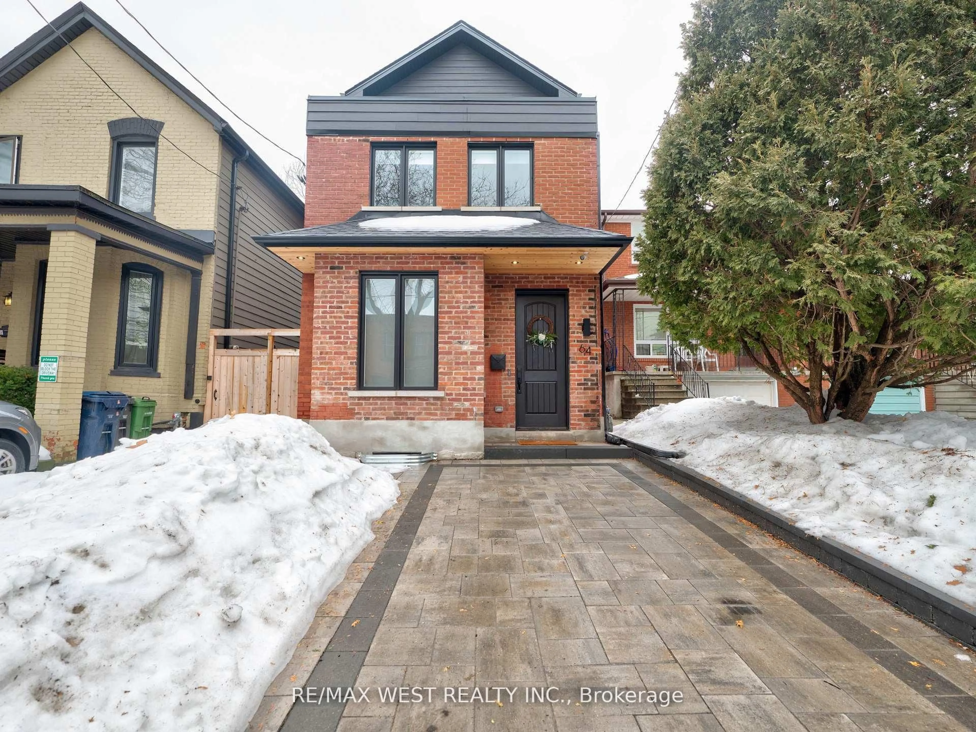 Home with brick exterior material, street for 64 Gwynne Ave, Toronto Ontario M6K 2C4