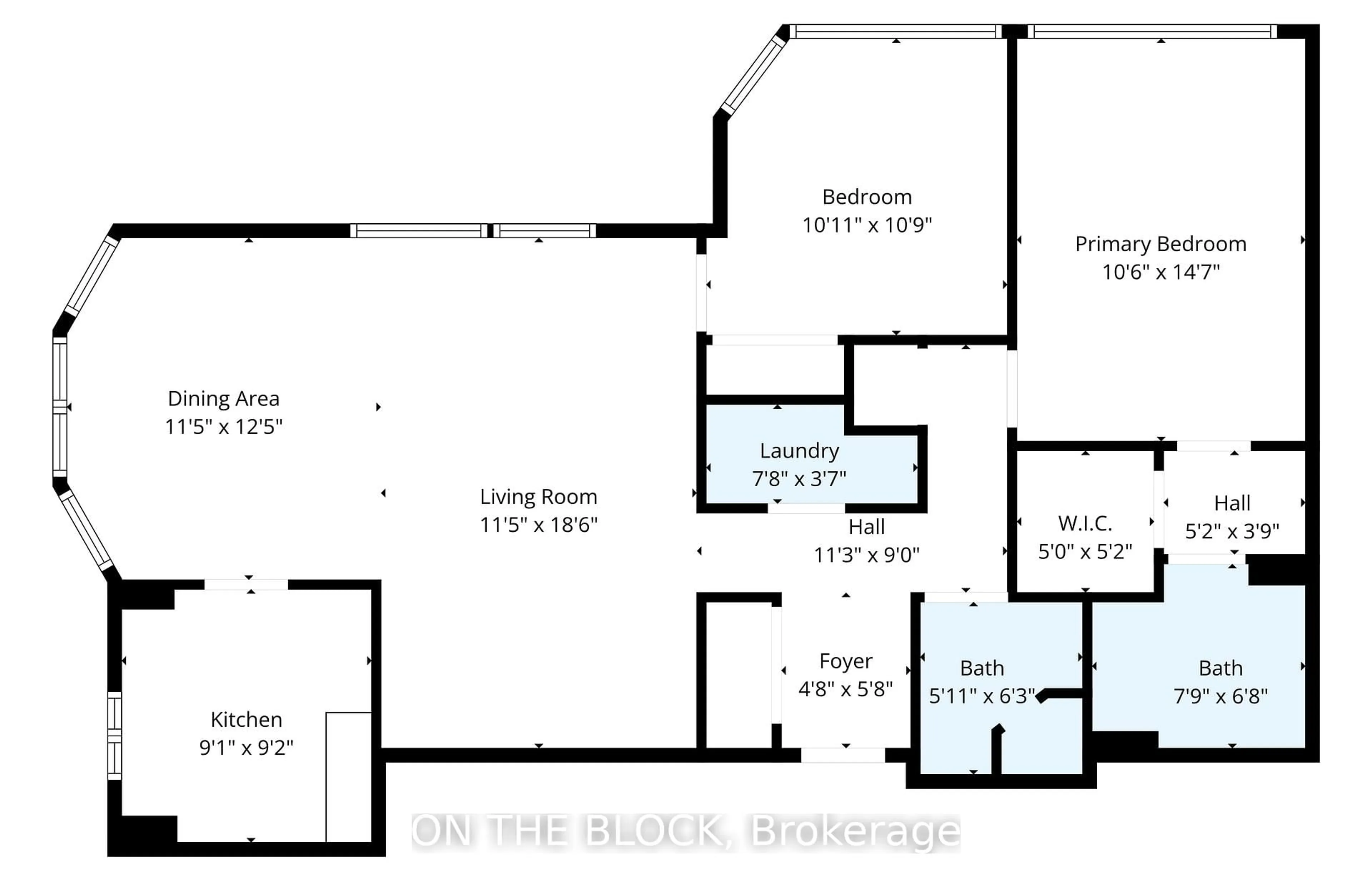 Floor plan for 880 Dundas St #203, Mississauga Ontario L5C 4H3