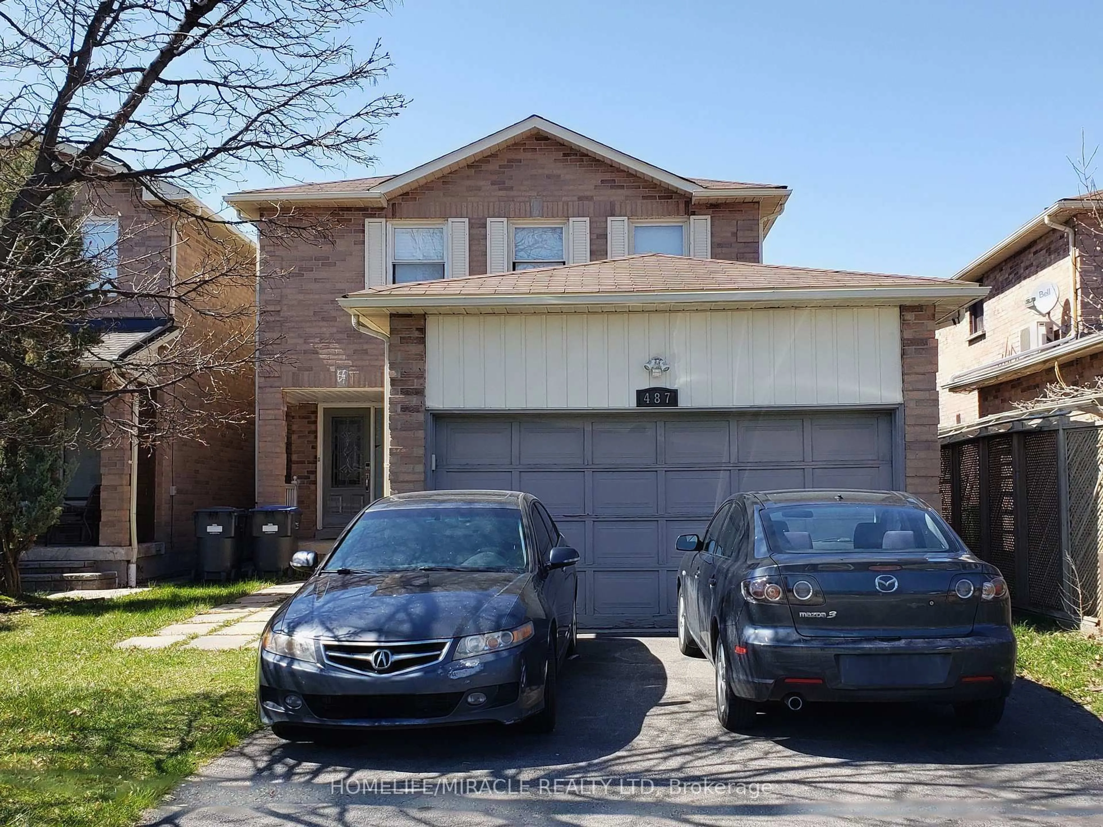 Home with brick exterior material, street for 487 Wallenberg Cres, Mississauga Ontario L5B 3M2