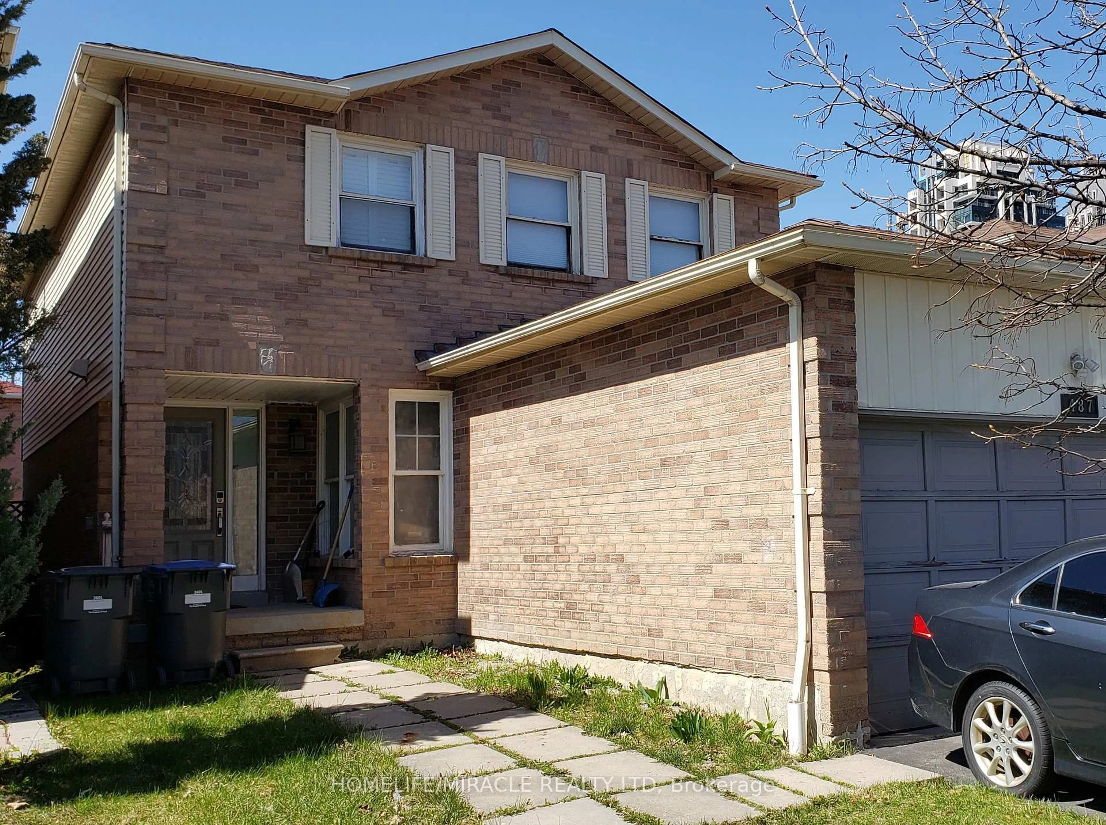 Home with brick exterior material, street for 487 Wallenberg Cres, Mississauga Ontario L5B 3M2