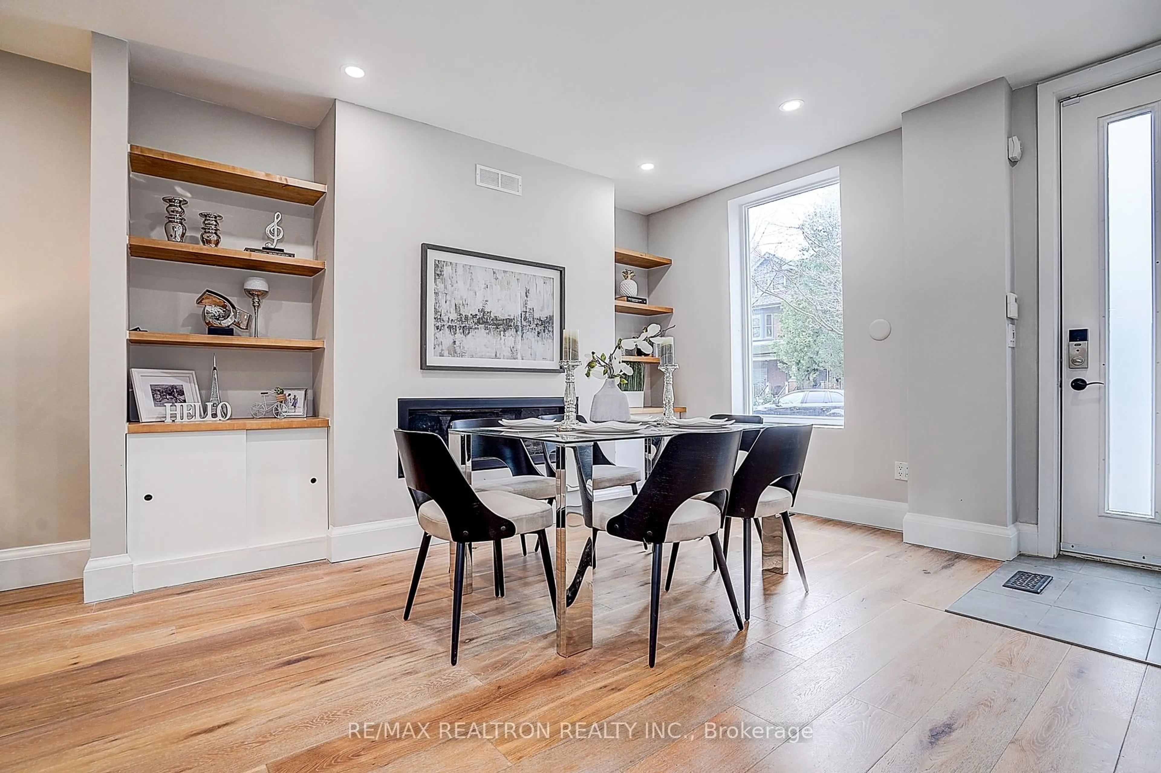 Dining room, wood/laminate floor for 14 Marion St, Toronto Ontario M6R 1E5