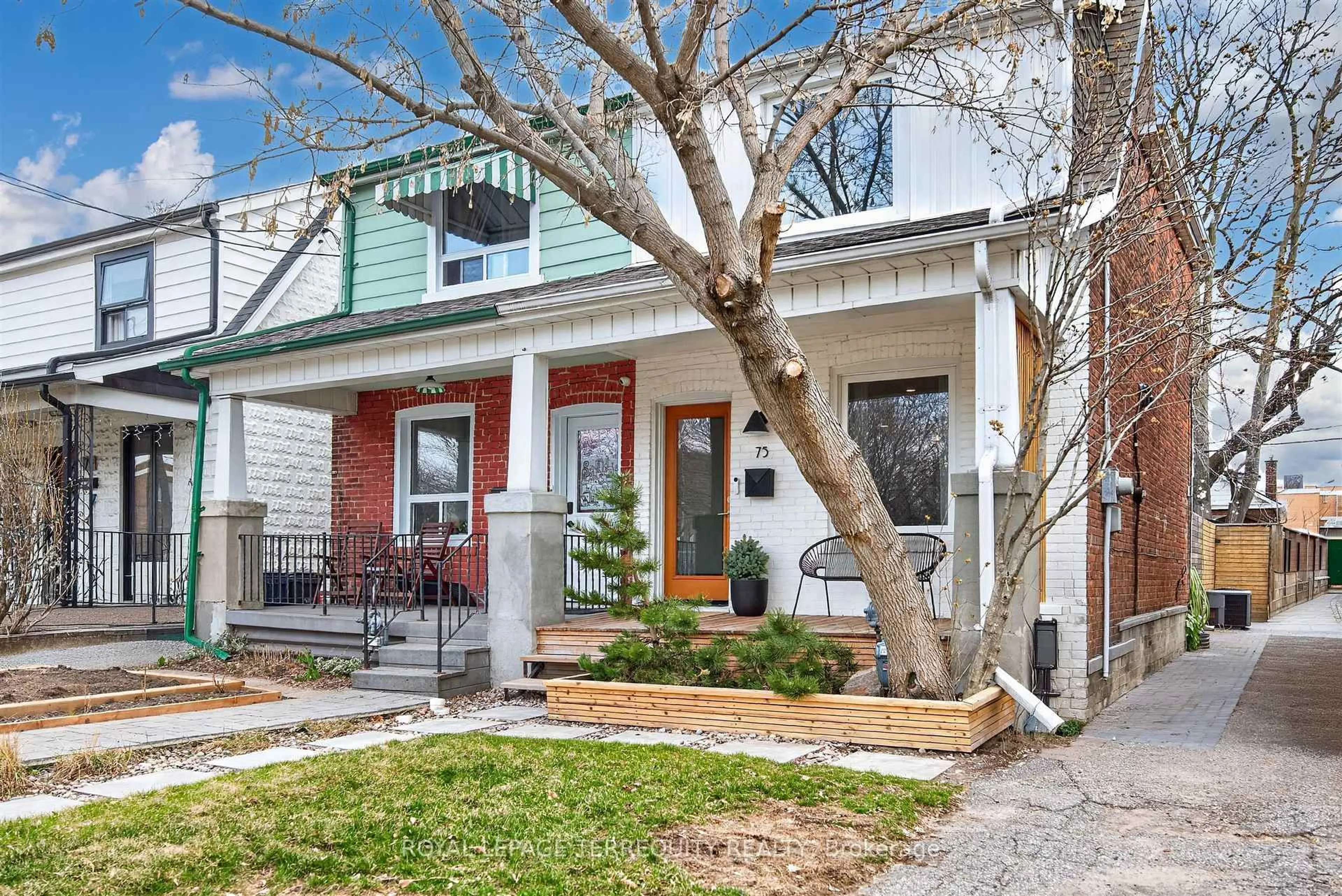 Home with brick exterior material, street for 75 Priscilla Ave, Toronto Ontario M6S 3W4