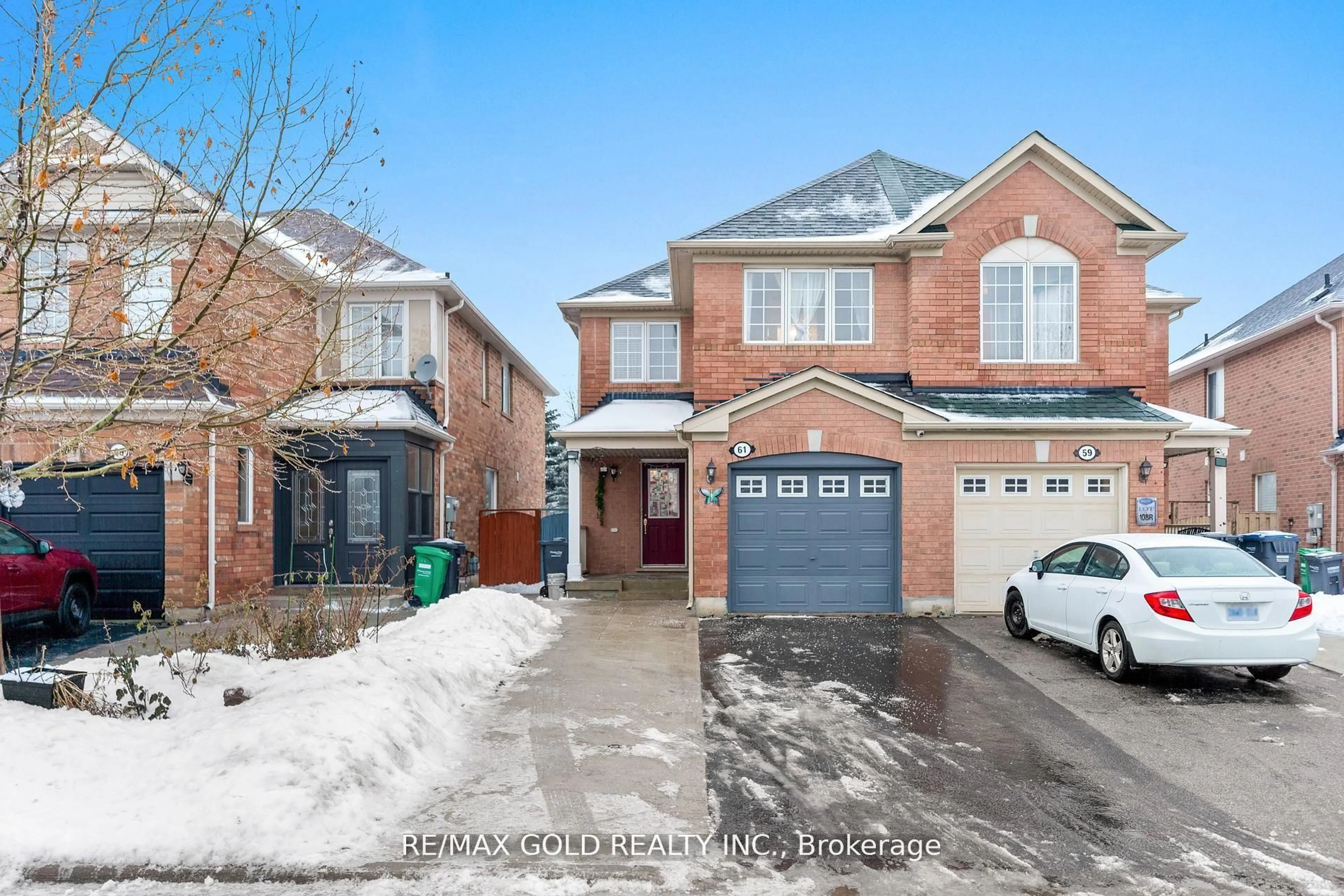 Home with brick exterior material, street for 61 Bottomwood St, Brampton Ontario L6S 0A4