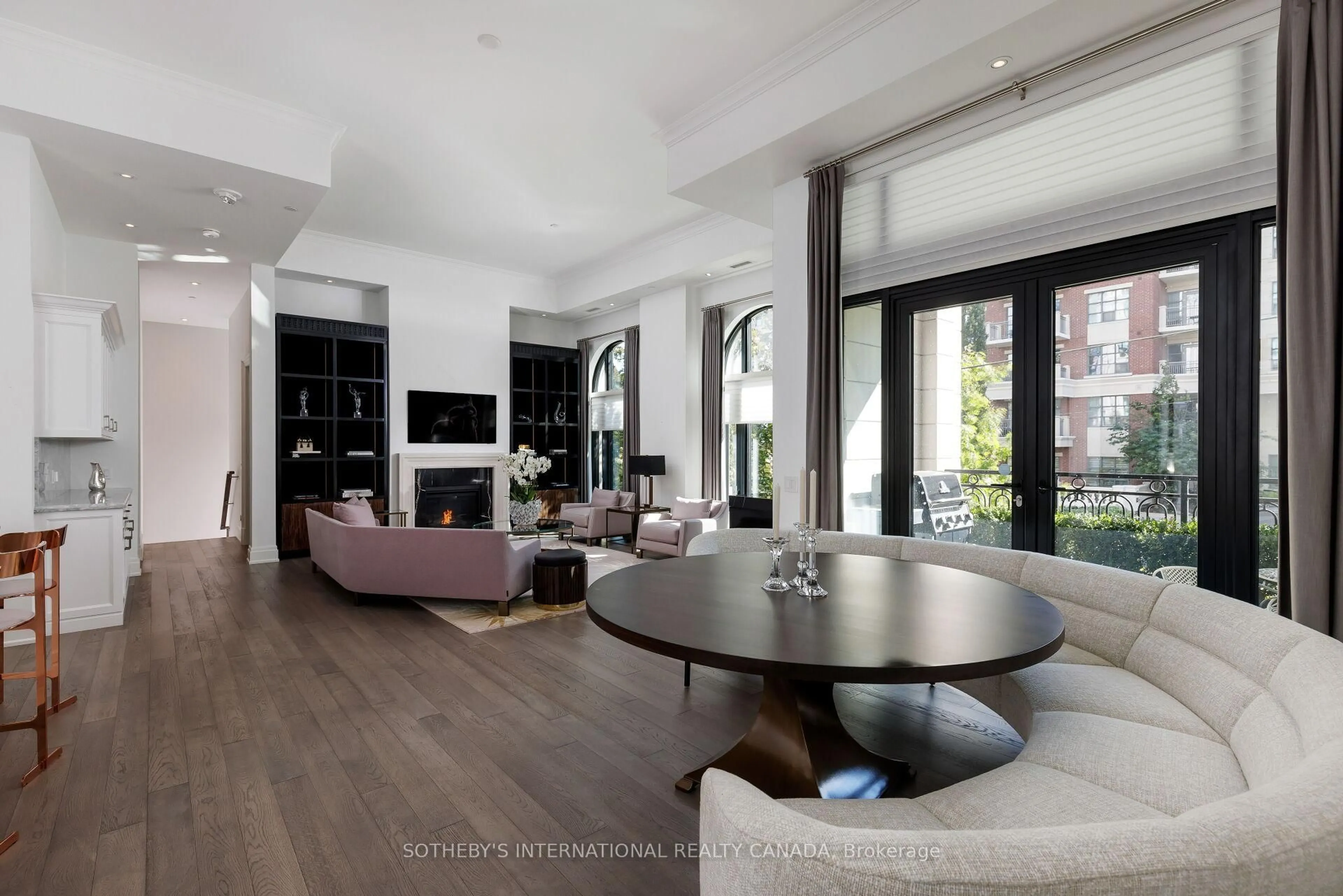 Living room with furniture, unknown for 4 The Kingsway #TH 2, Toronto Ontario M8X 2T1