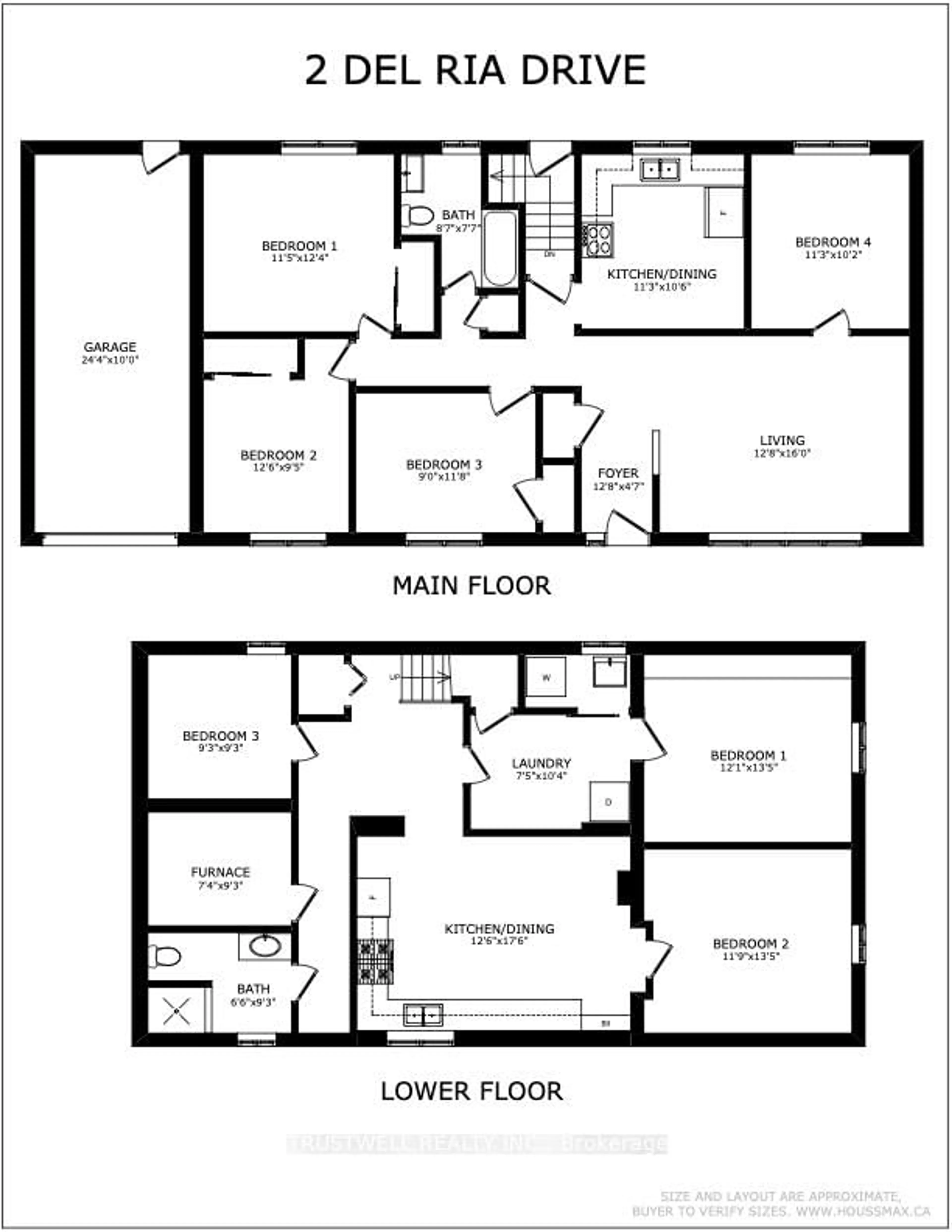Floor plan for 2 Del Ria Rd, Toronto Ontario M6L 1M1