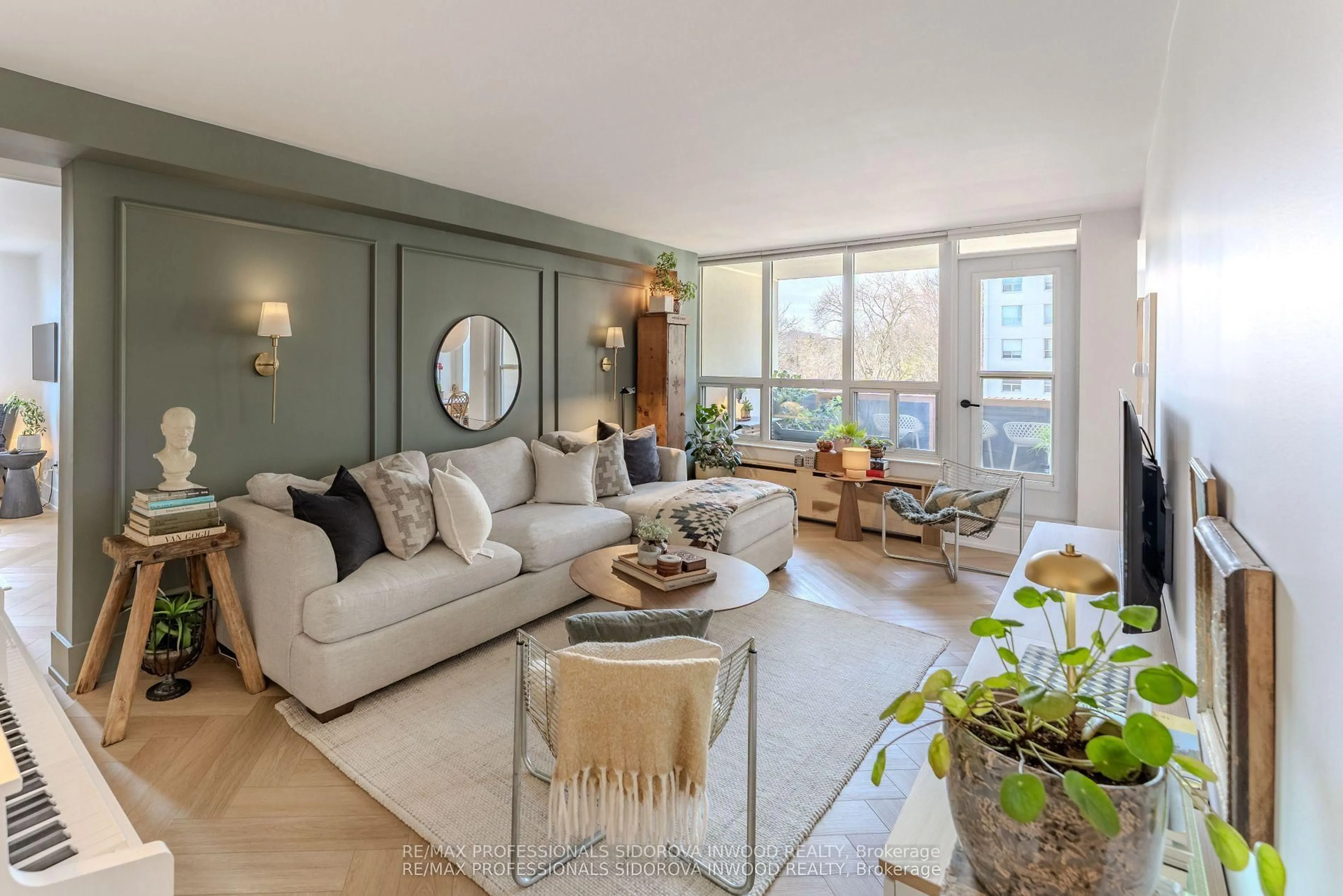 Living room with furniture, unknown for 45 Southport St #403, Toronto Ontario M6S 3N5