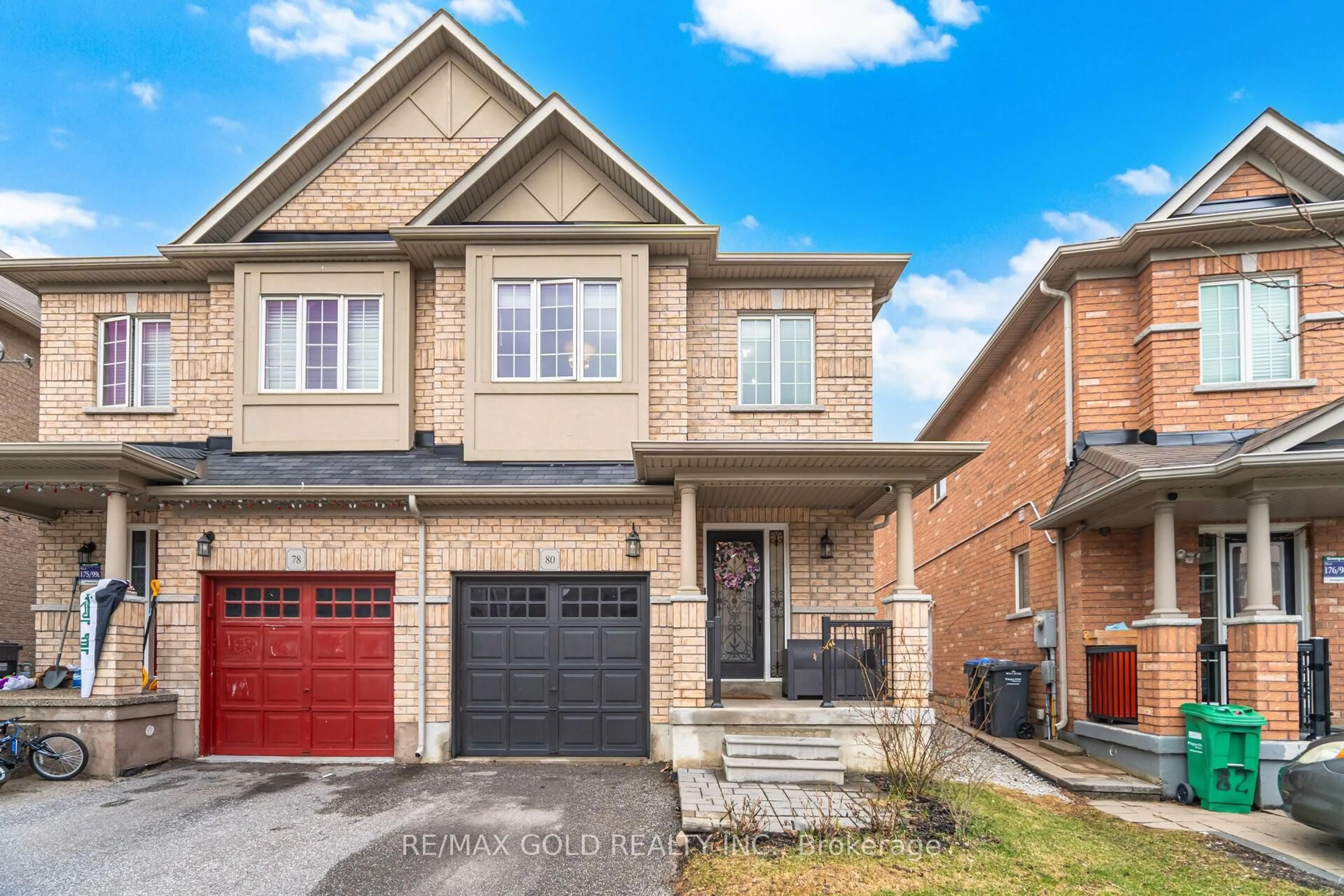 Home with brick exterior material, street for 80 Pomell Tr, Brampton Ontario L6P 3L6