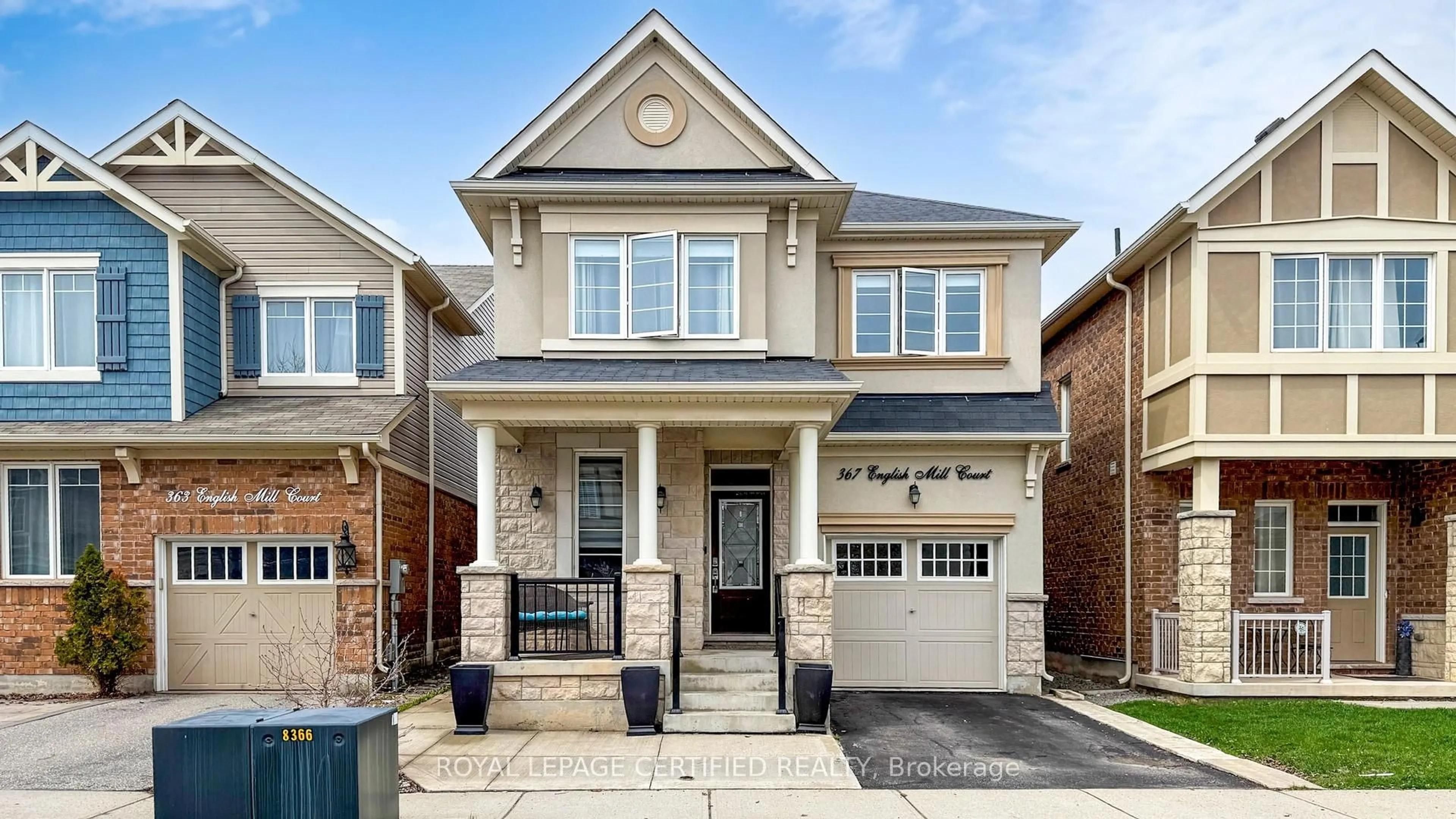 Home with brick exterior material, street for 367 English Mill Crt, Milton Ontario L9E 0A7