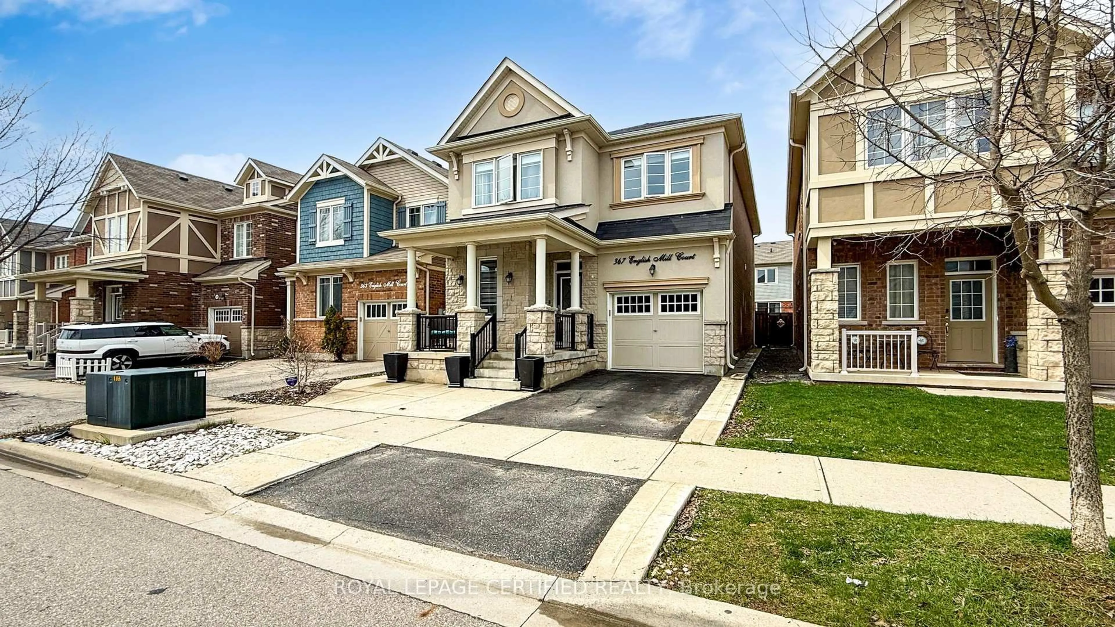 Home with brick exterior material, street for 367 English Mill Crt, Milton Ontario L9E 0A7