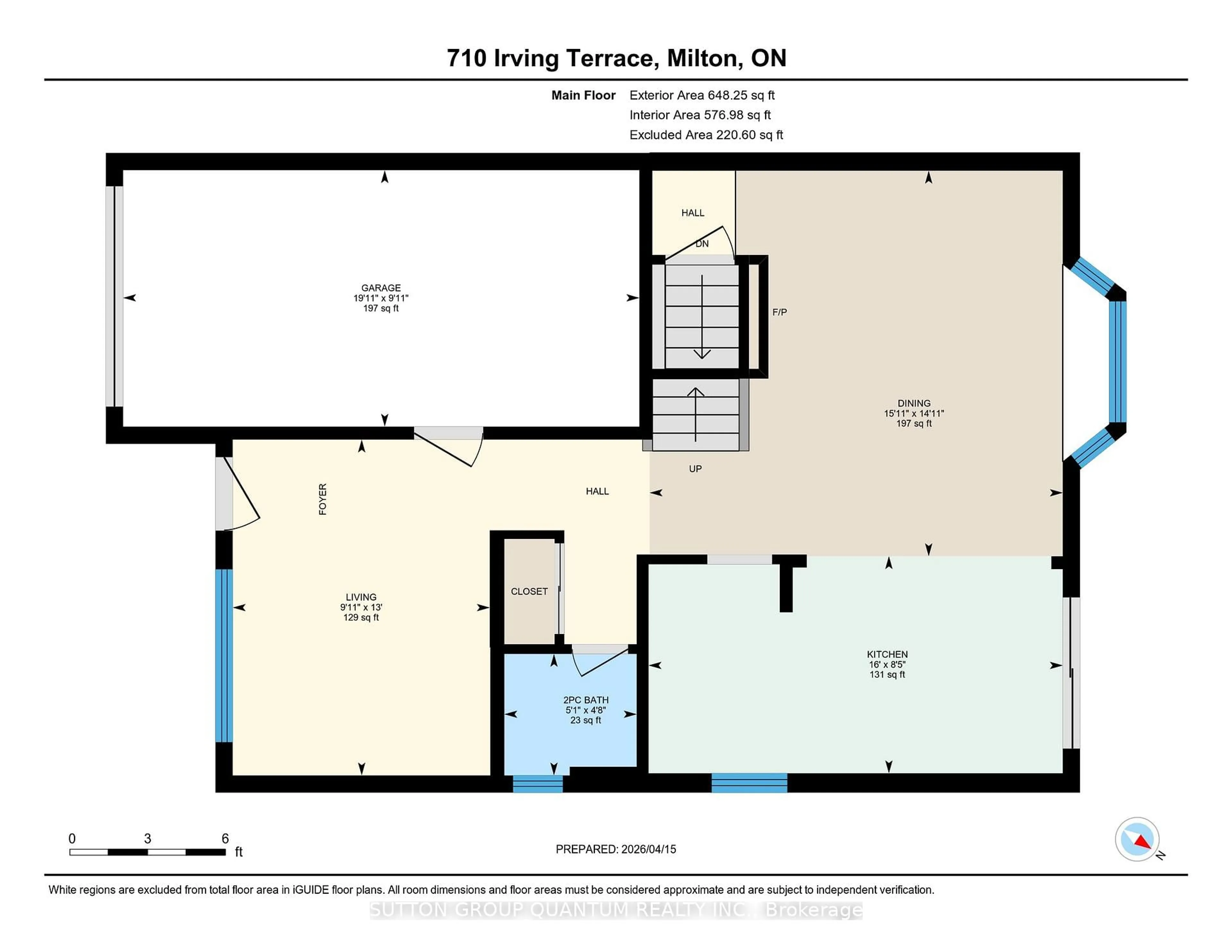 Floor plan for 710 Irving Terr, Milton Ontario L9T 6H3