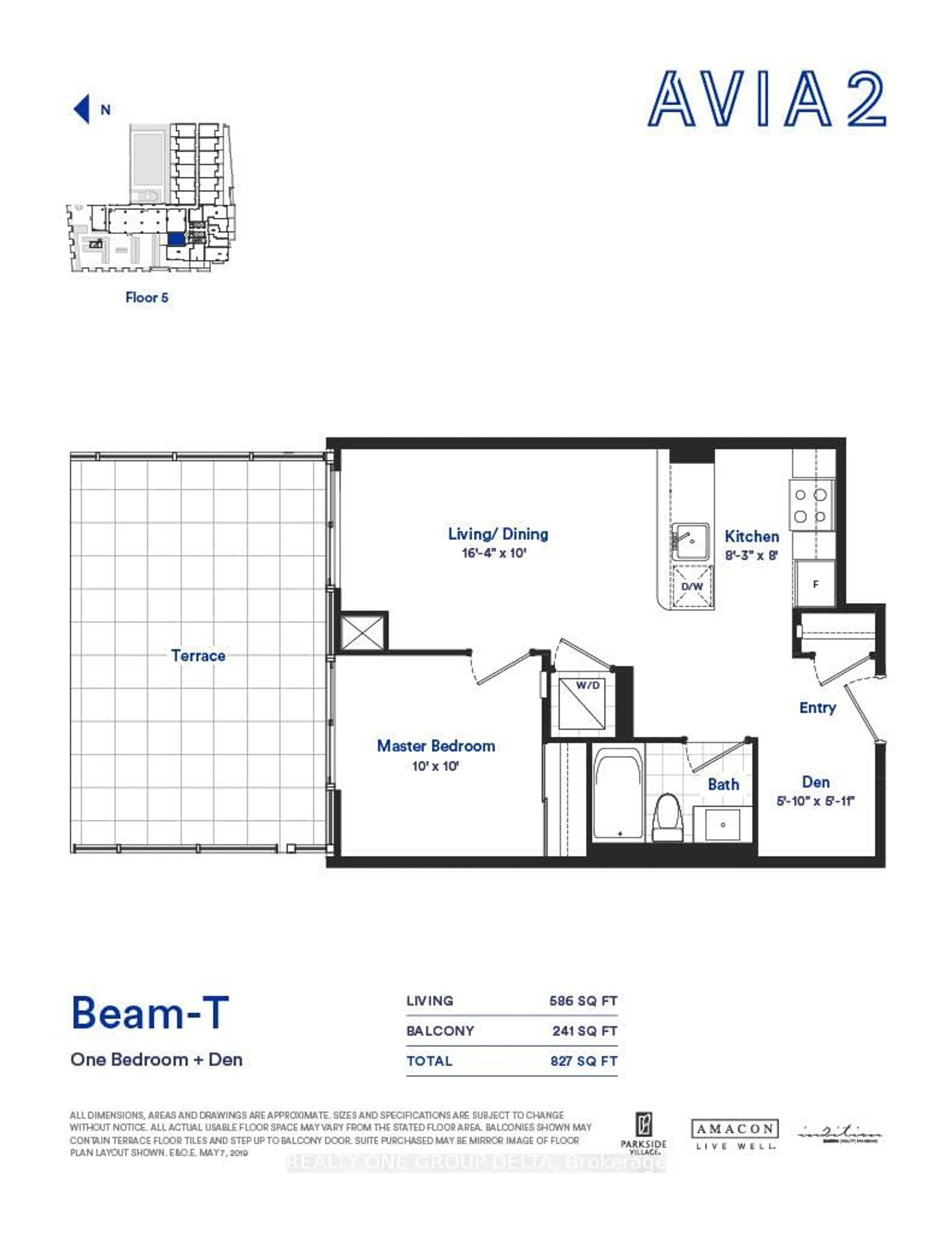 Floor plan for 4130 Parkside Village Dr #502, Mississauga Ontario L5B 3M8