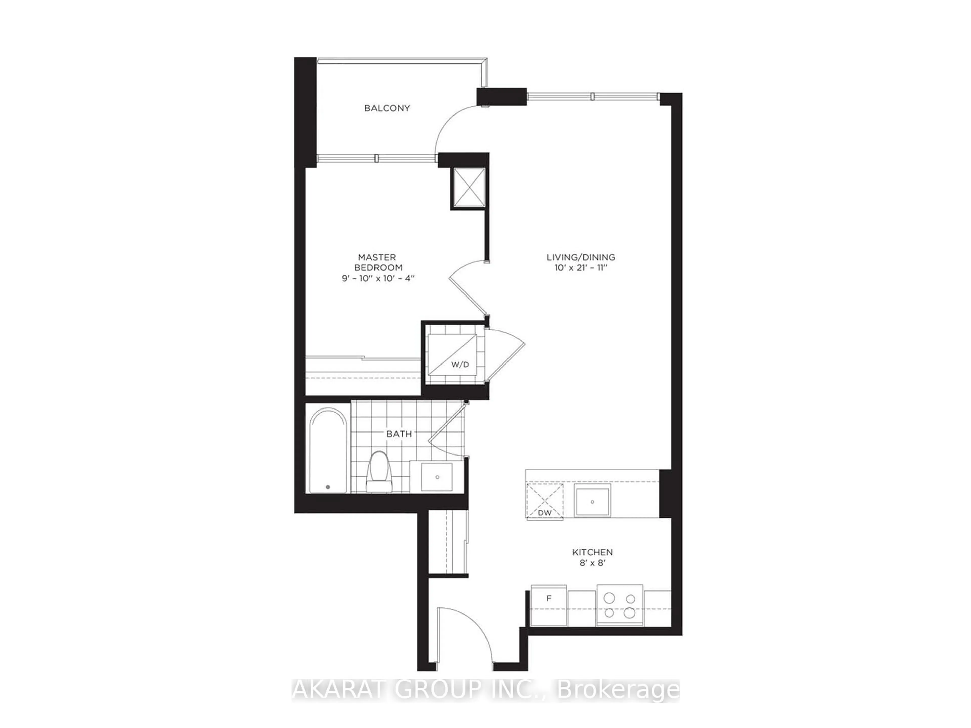 Floor plan for 510 Curran Pl #2608, Mississauga Ontario L5B 0J8