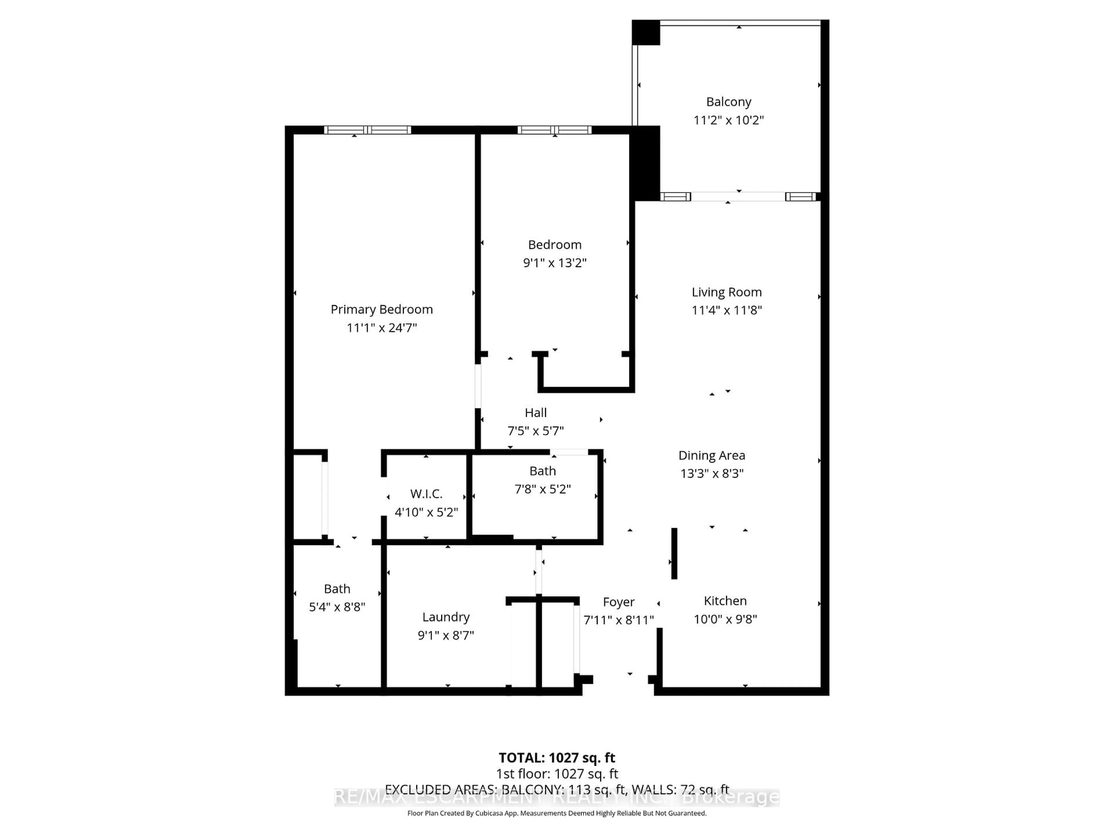 Floor plan for 1980 Imperial Way #103, Burlington Ontario L7L 0E7