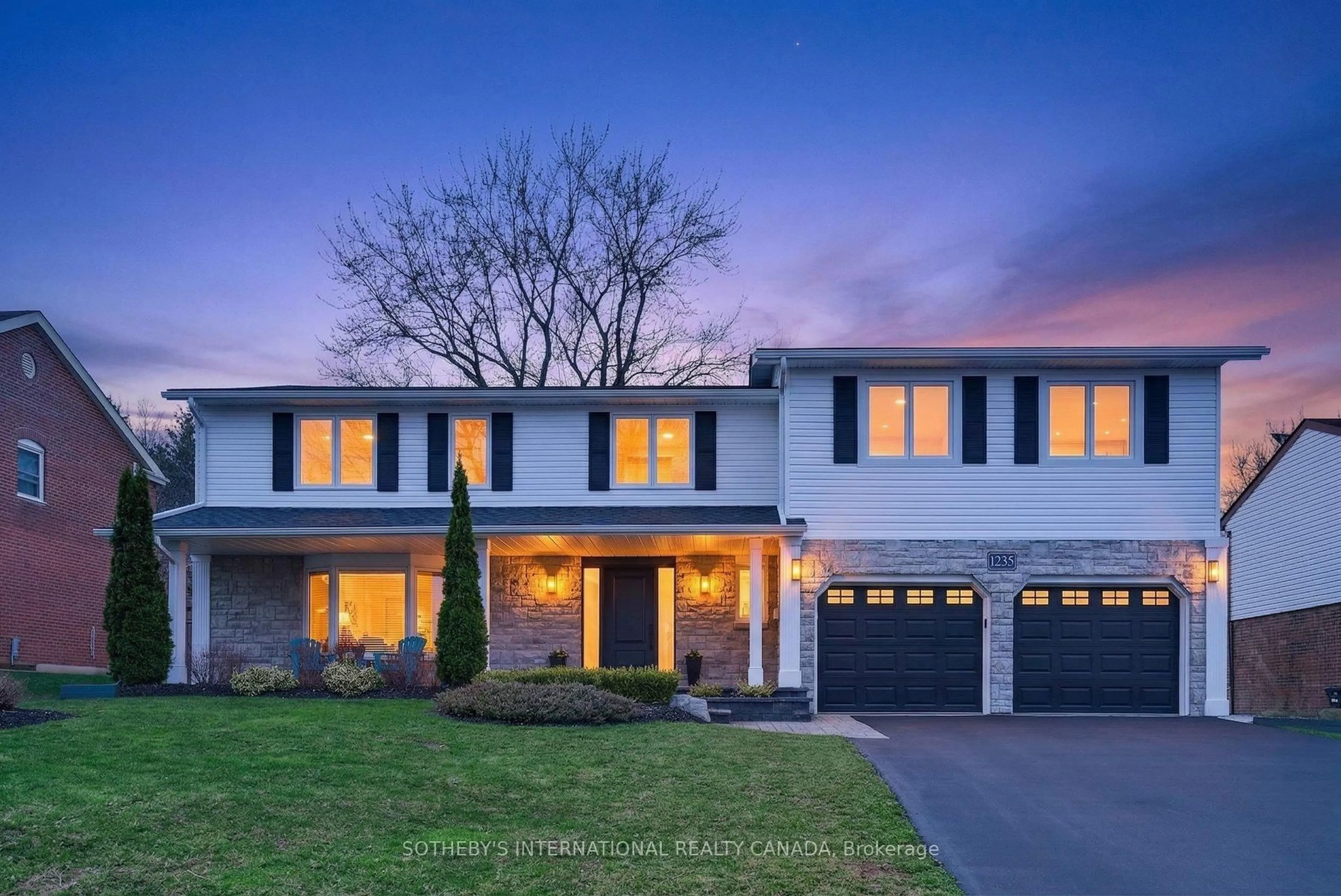 Home with brick exterior material, street for 1235 Appleford Lane, Burlington Ontario L7P 3M1