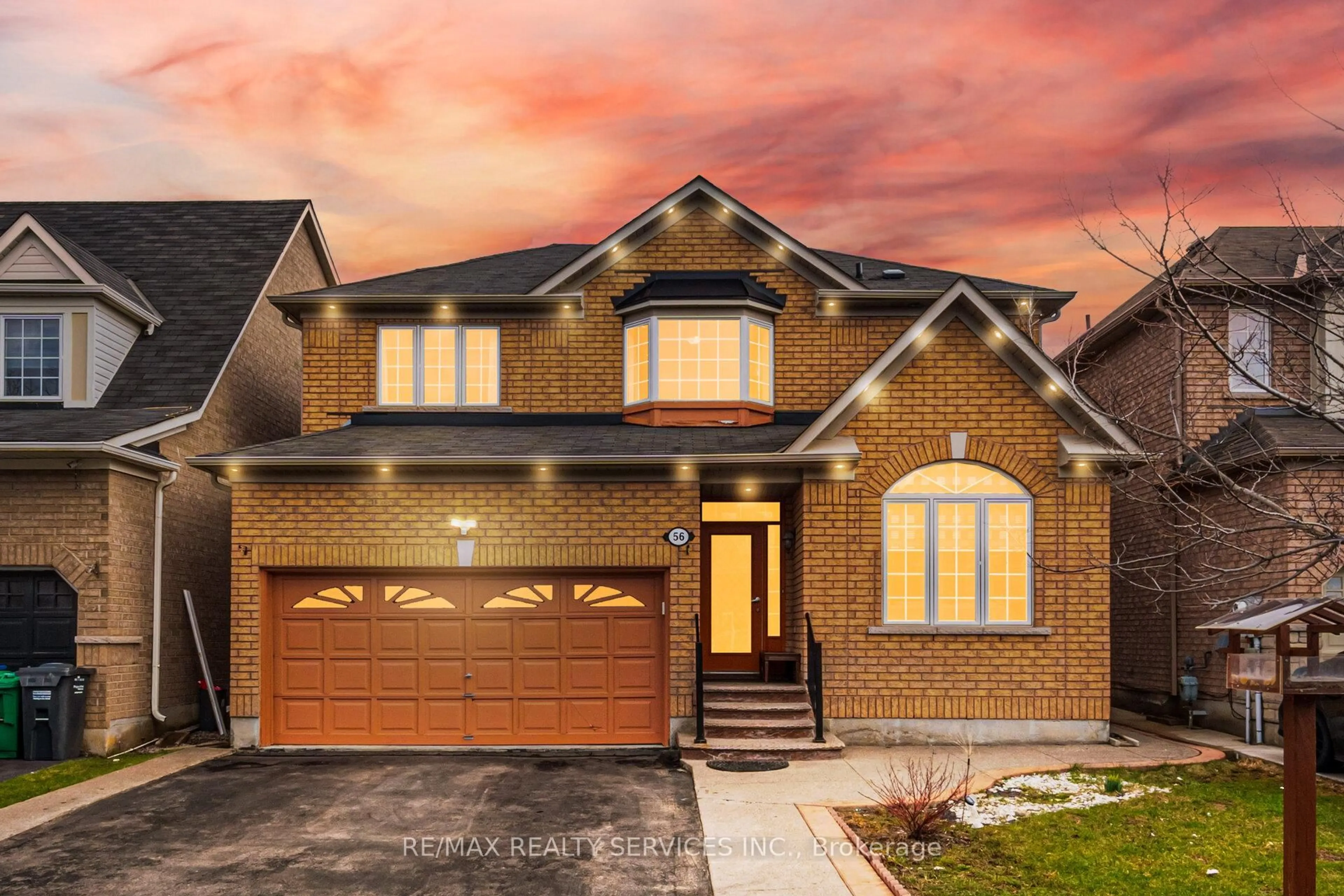 Home with brick exterior material, street for 56 IRON BLOCK Dr, Brampton Ontario L7A 0J1