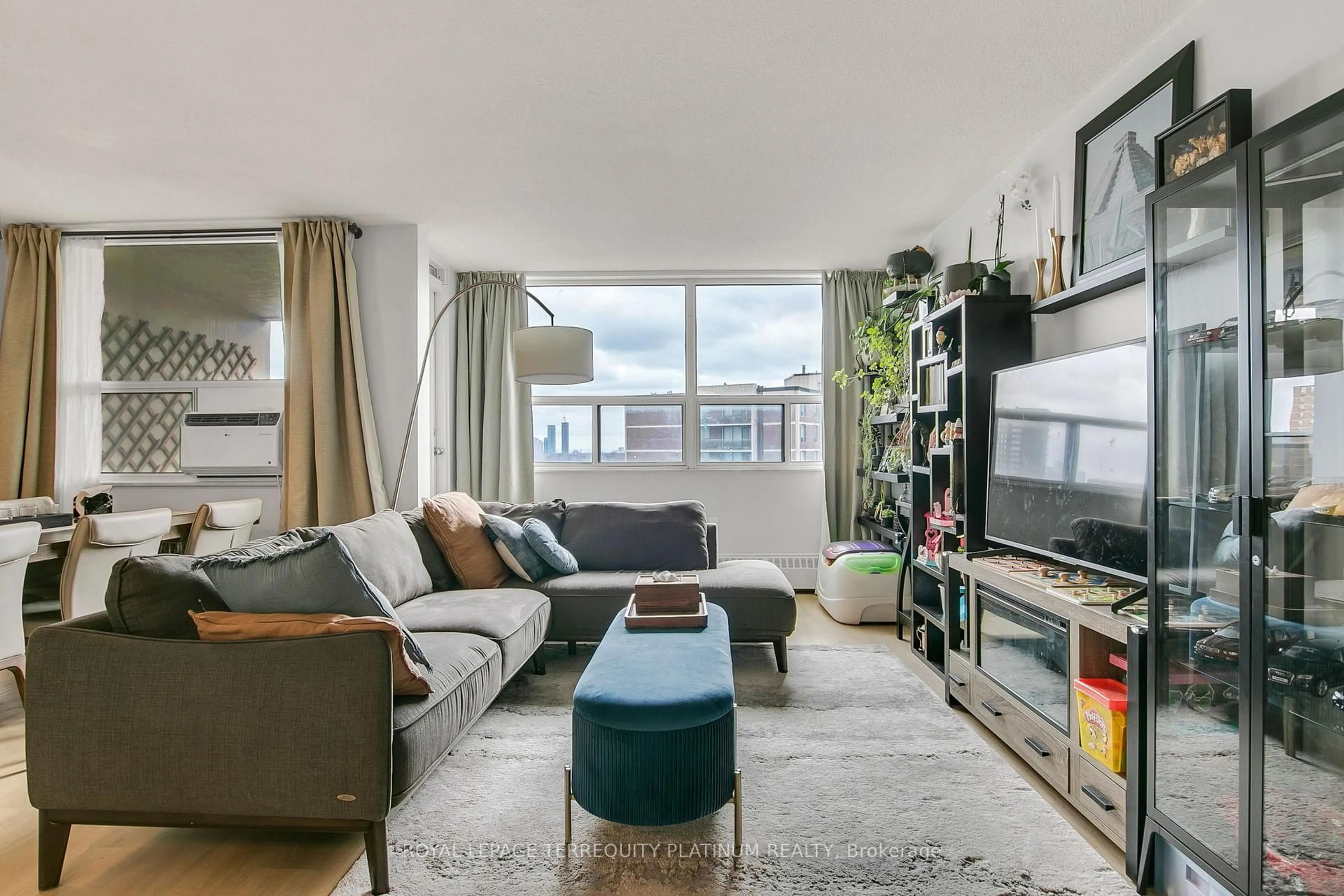 Living room with furniture, unknown for 551 The West Mall #1517, Toronto Ontario M9C 1G7