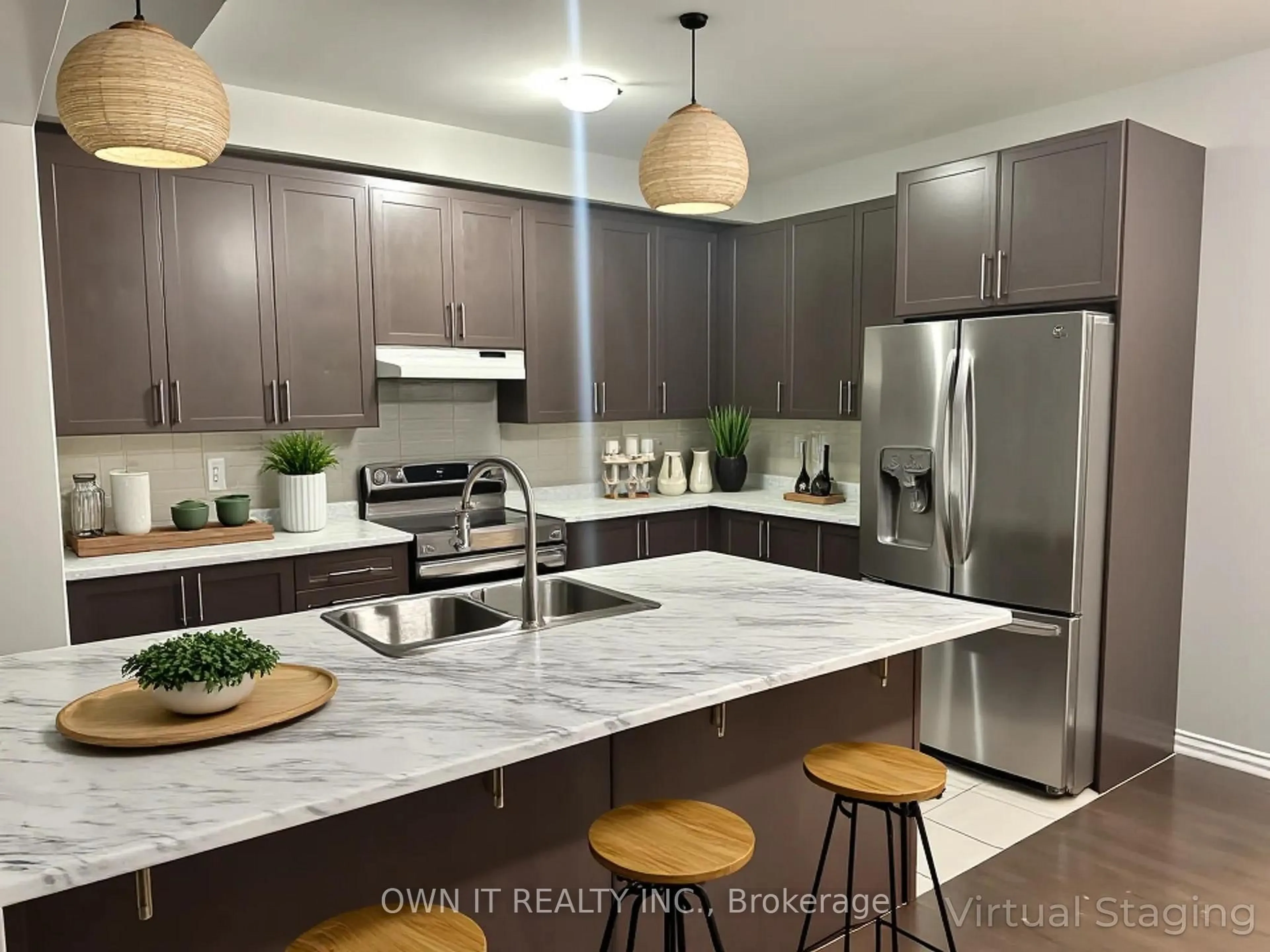 Open concept kitchen, unknown for 28 Donald Ficht Cres, Brampton Ontario L7A 5H8