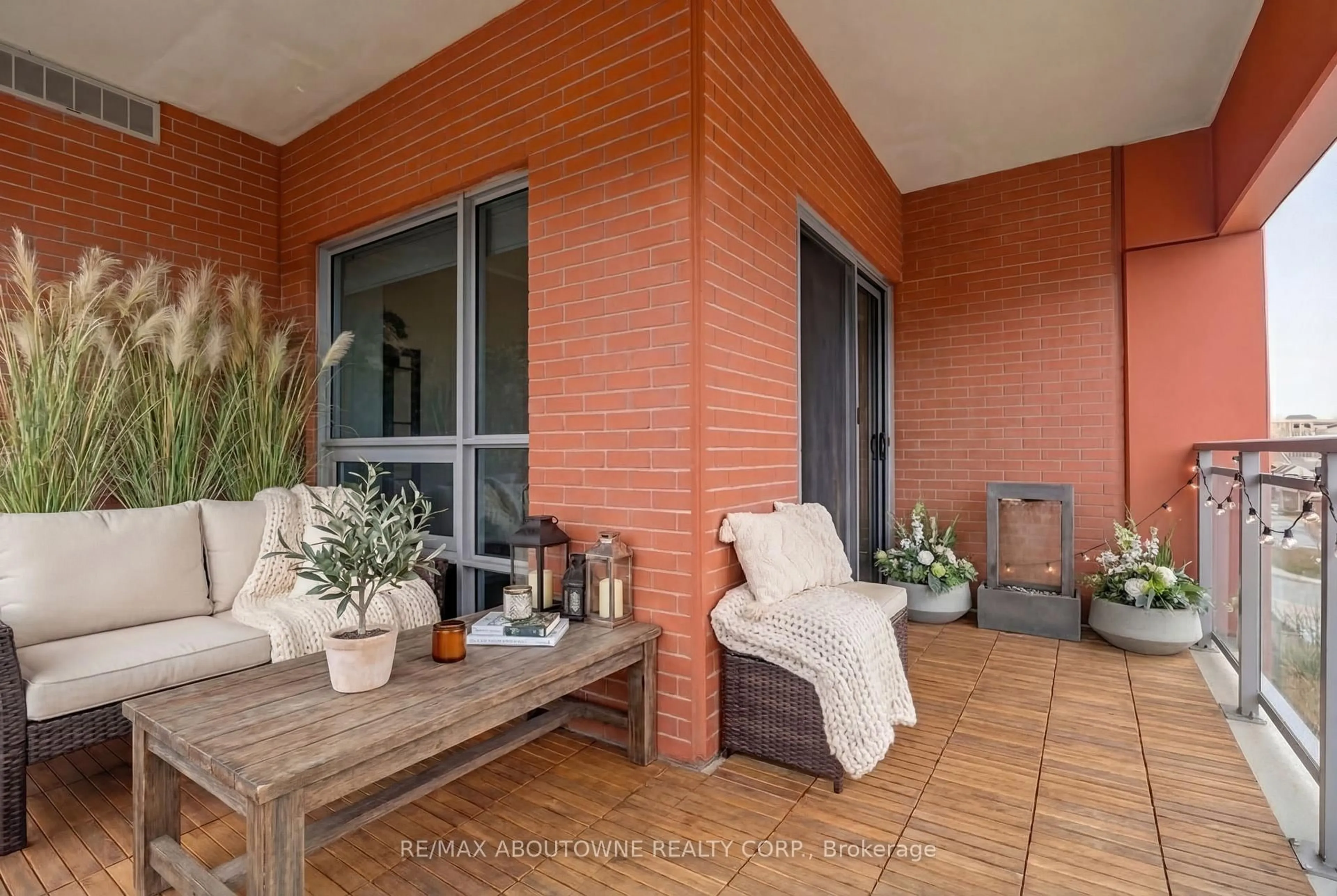 Balcony in the apartment, street for 4040 Upper Middle Rd #309, Burlington Ontario L7M 0H2