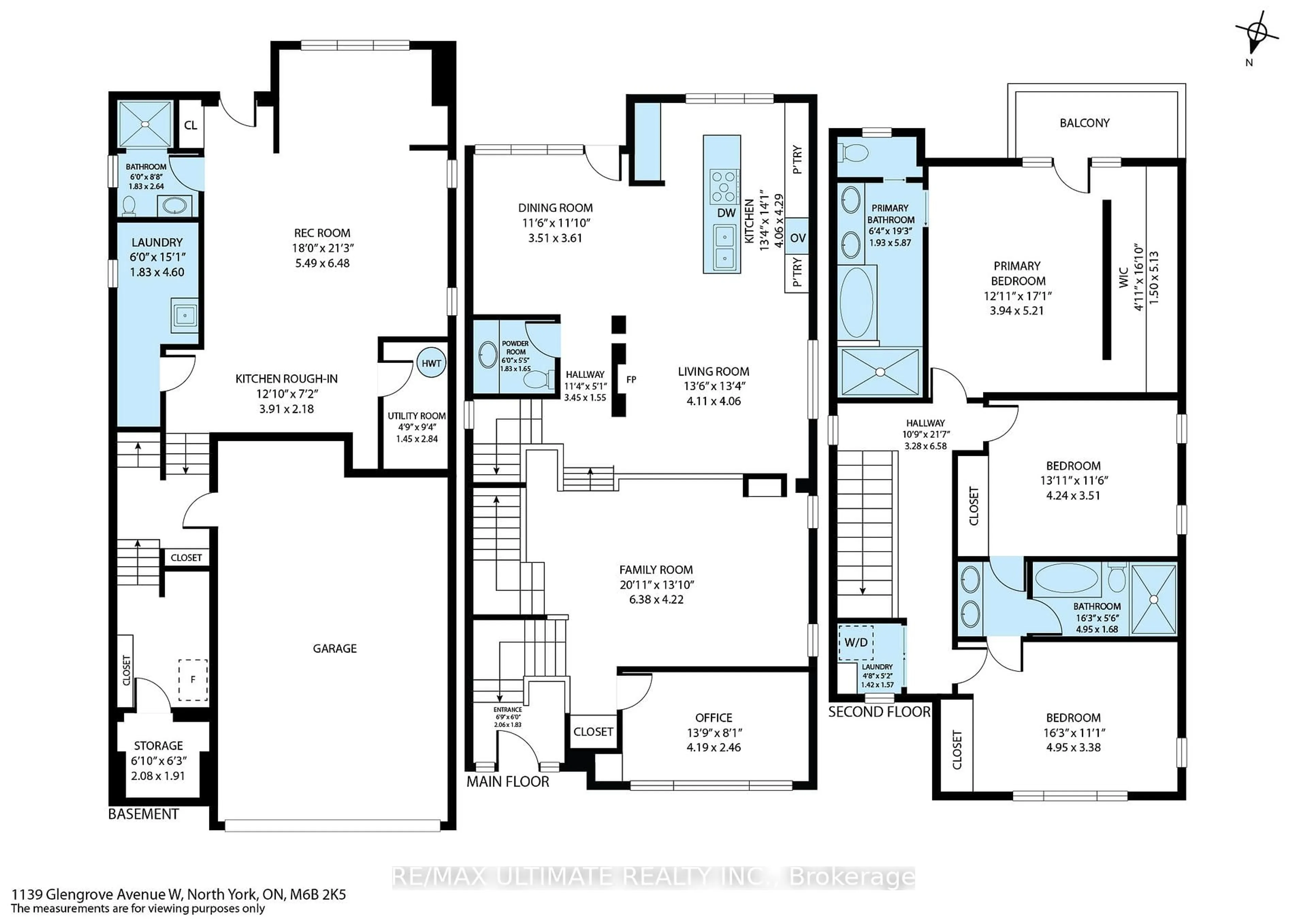 Floor plan for 1139 Glengrove Ave, Toronto Ontario M6B 2K5