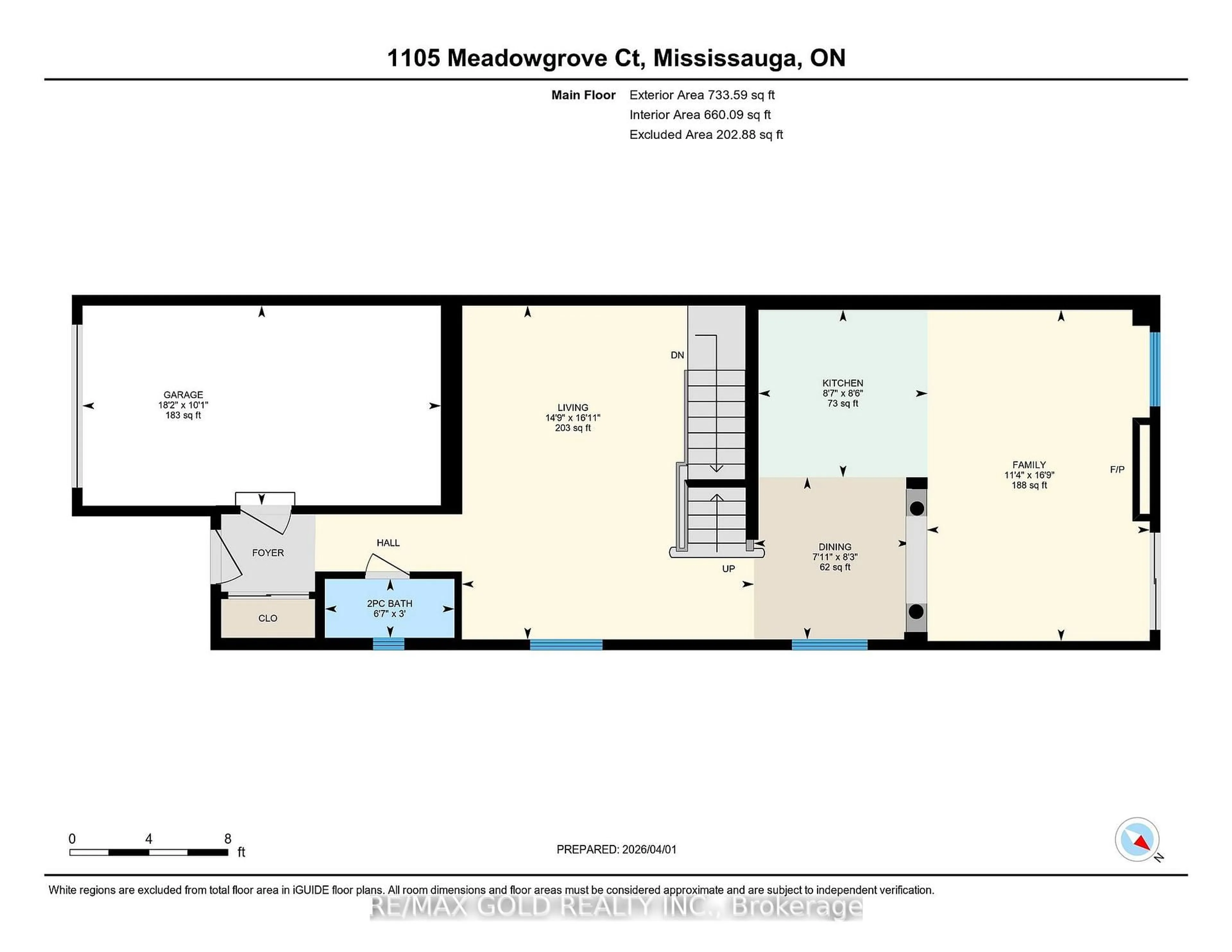 Floor plan for 1105 Meadowgrove Crt, Mississauga Ontario L5W 1J2