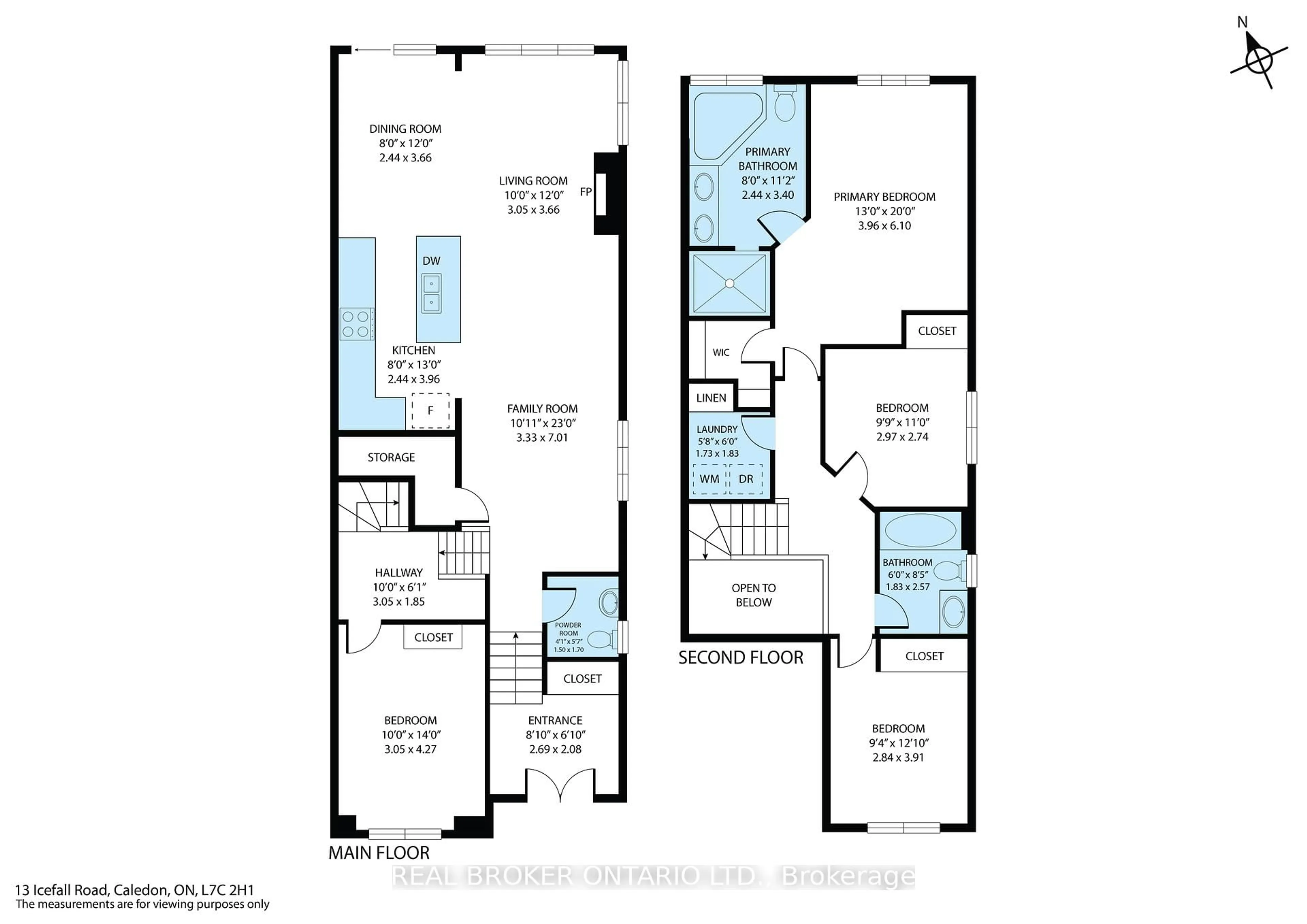 Floor plan for 13 Icefall Rd, Caledon Ontario L7C 3T7