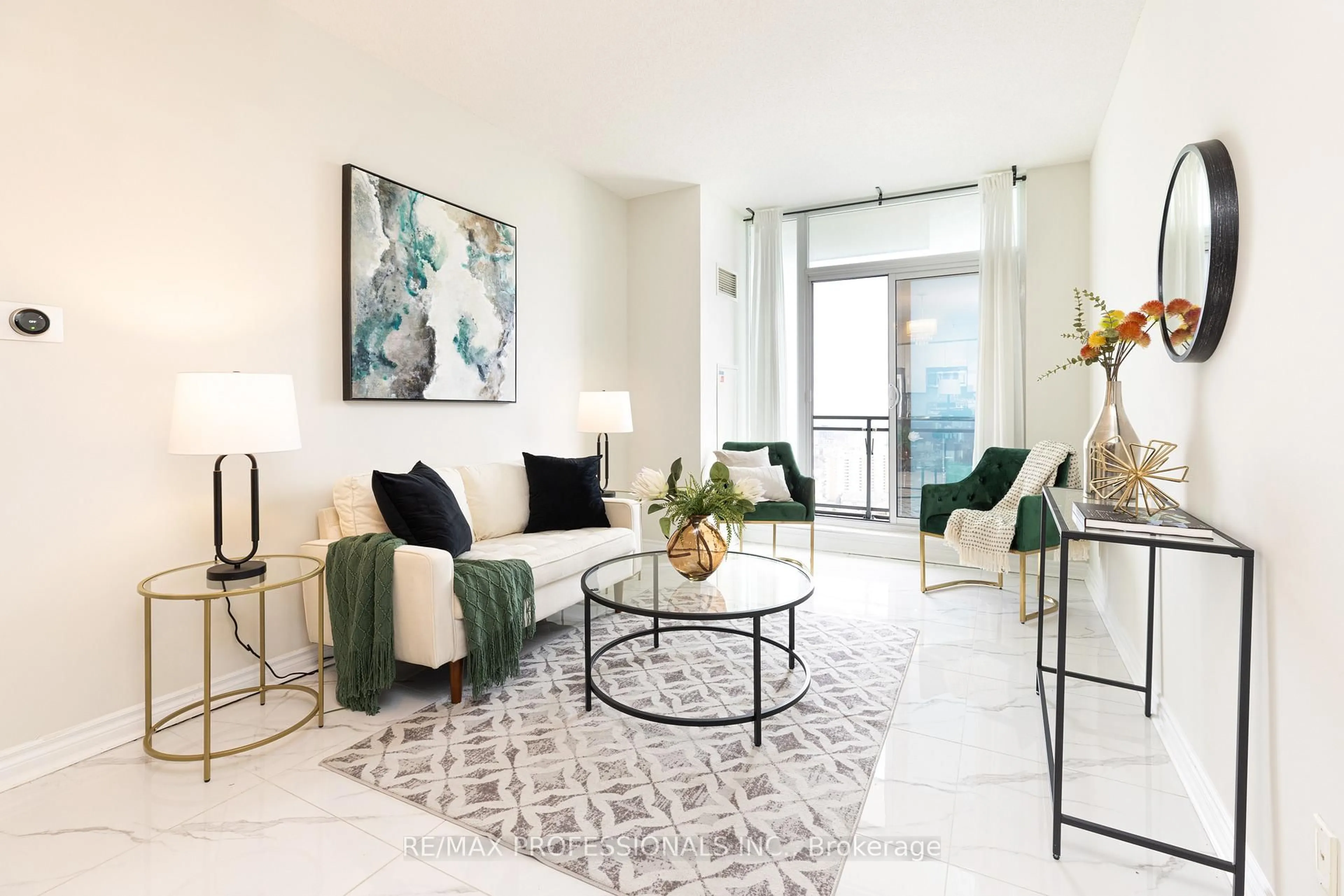 Living room with furniture, unknown for 3525 Kariya Dr #2701, Mississauga Ontario L5B 0C2